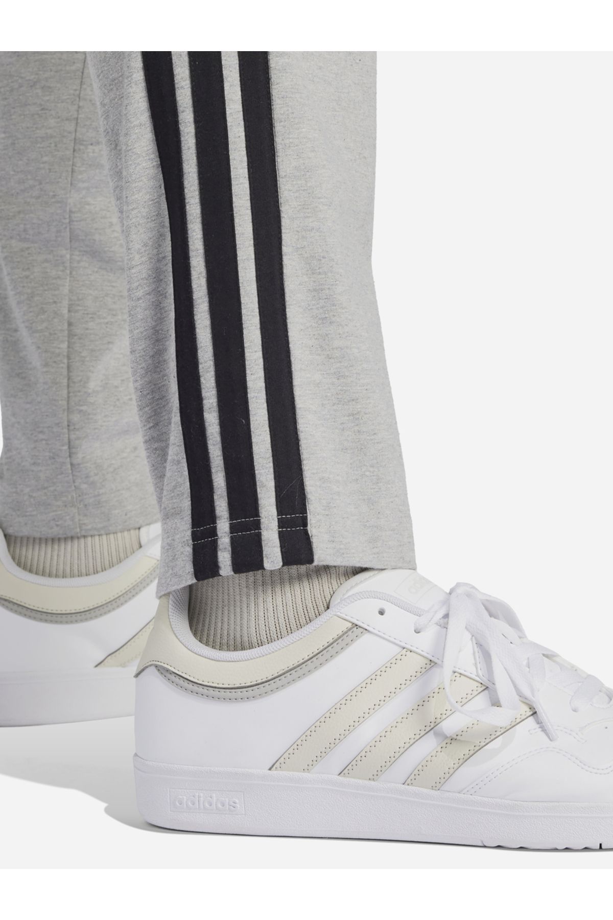 adidas-Essentials 3-Stripes Open Hem Fleece Pants 4