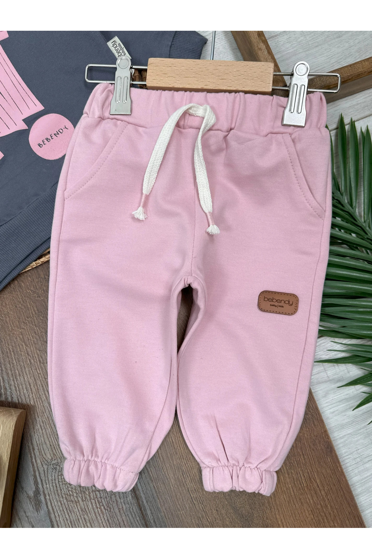 tiwitibaby Hi Kabartma Baskılı Bereli Arma Detaylı Oversize (Geniş Kalıp) Kız Bebek Takım fotoğrafı 2 (önizleme)