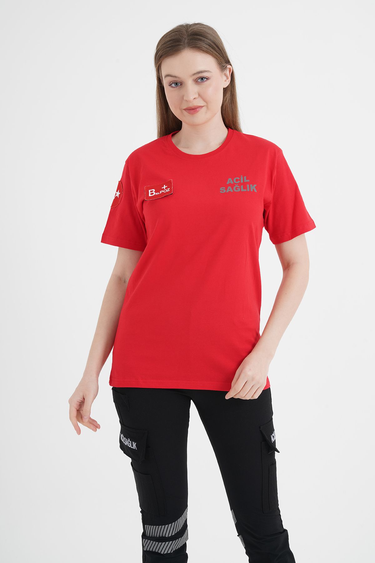 Ekg Medikal Tricou Din Bumbac Pieptănat Pentru Sănătate De Urgență (unisex) - XS