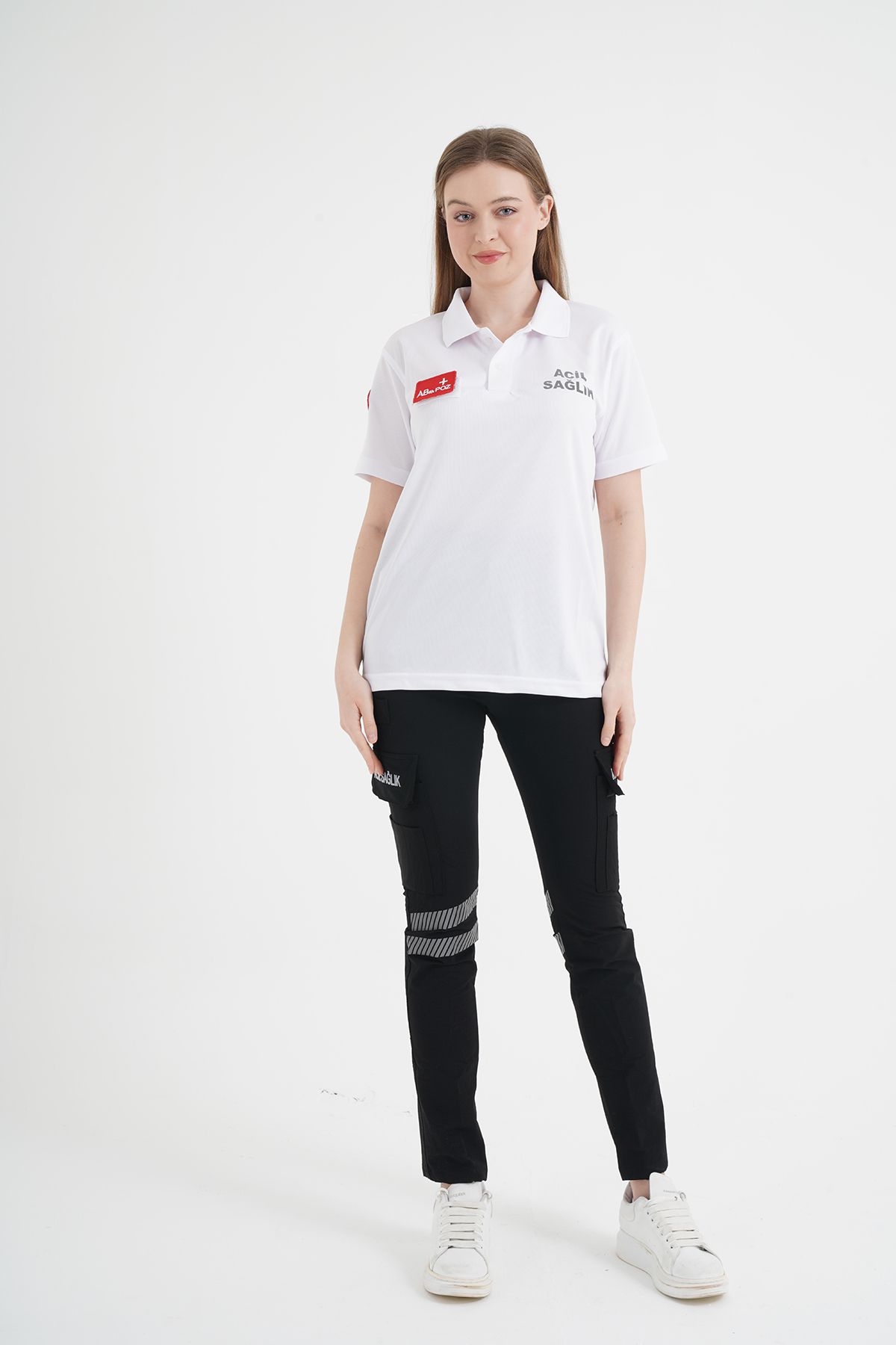 Ekg Medikal Tricou Cu Gât Polo Confort Pentru Îngrijirea Sănătății De Urgență (țesătură Unisex-plasă) - M