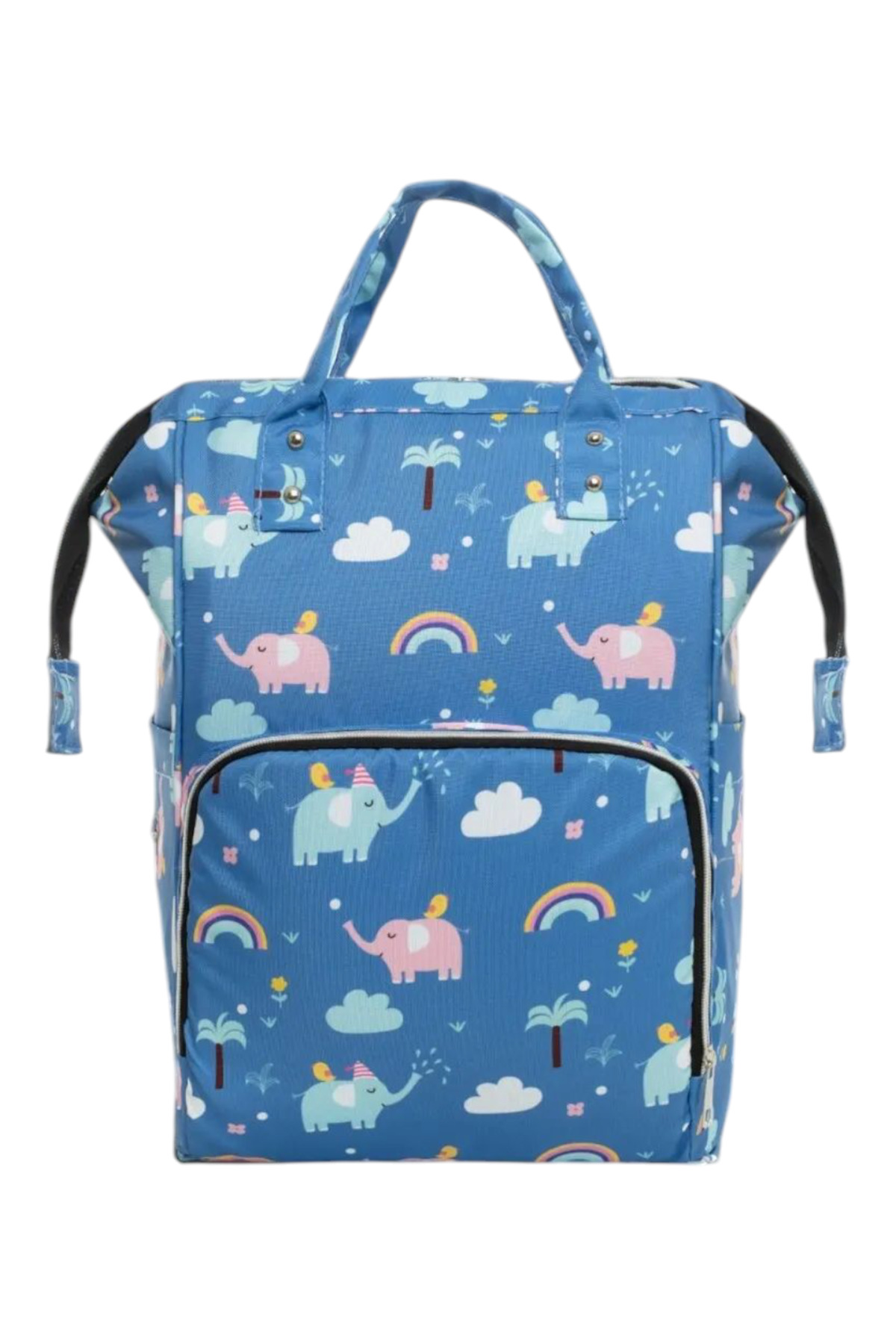 Happy Baby Queen Biberon Termoslu Termal Bölmeli Sıvı Geçirmez Leke tutmaz Fil Desenli Bebek Bakım Çantası fotoğrafı 2 (önizleme)