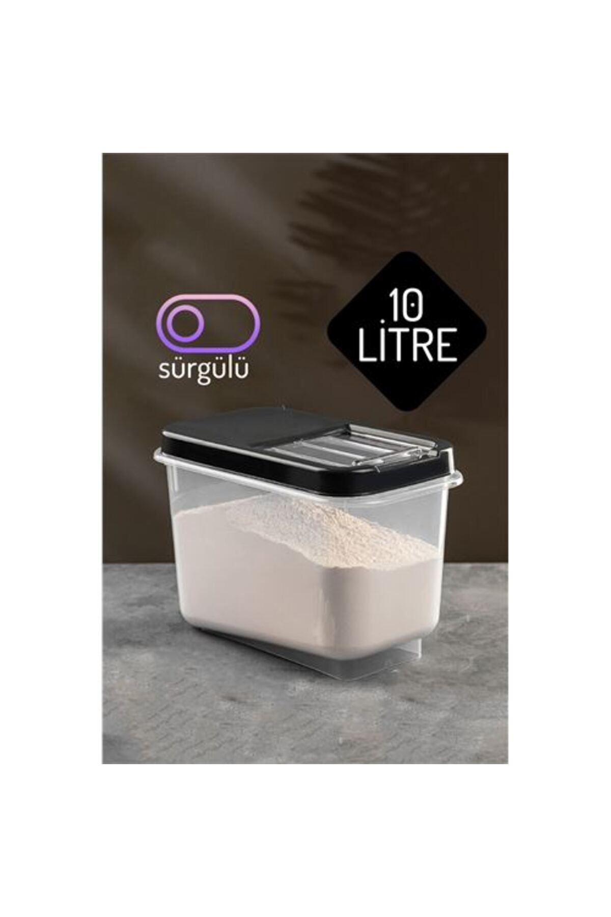 BEŞMİNARE DKTT Insignia Erzak Bakliyat Saklama Kutusu 10 lt ANTRASİT