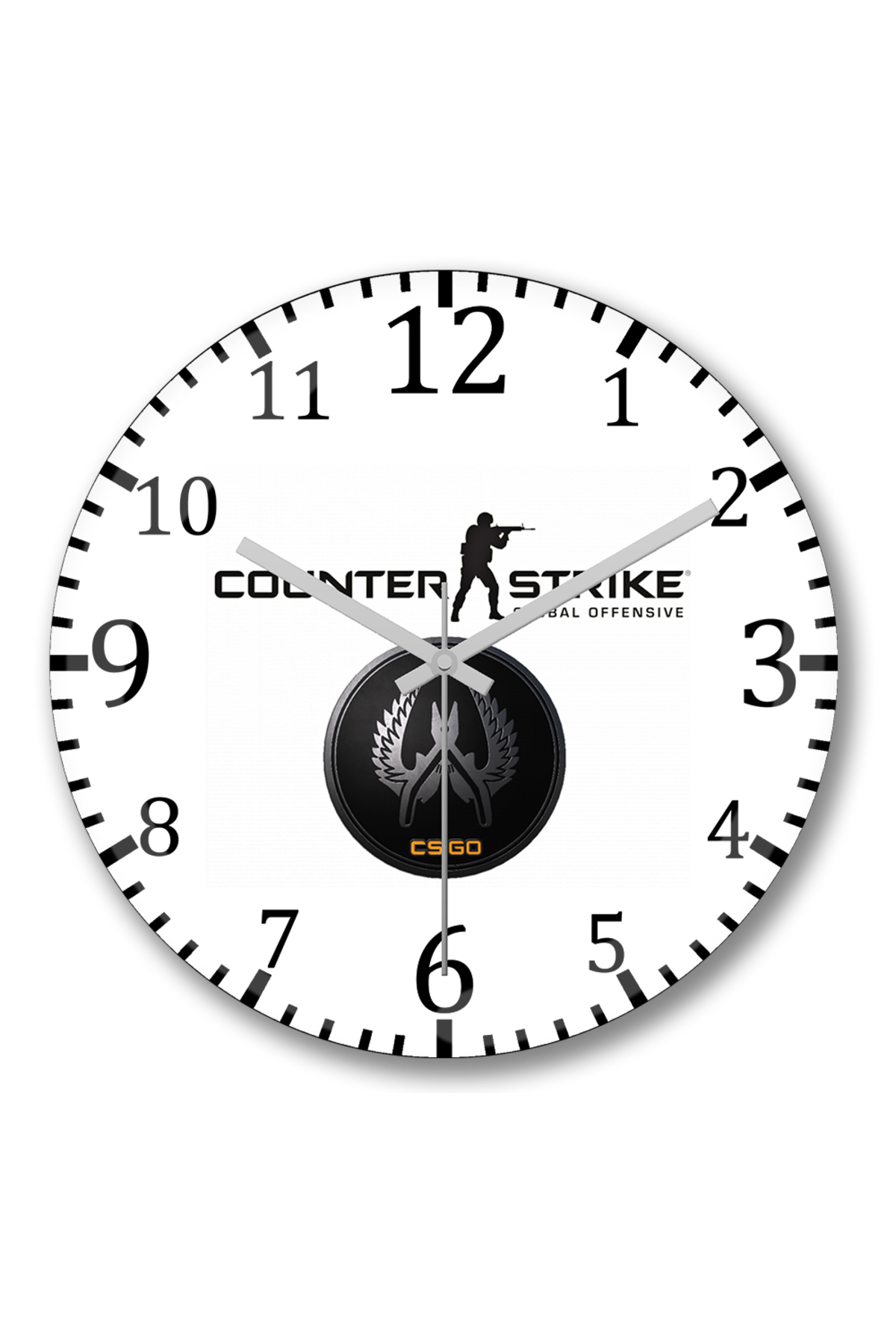 BASKI DÜNYASI Counter Strike Cs Go Wall Clock Curved Real Glass- Trendyol
