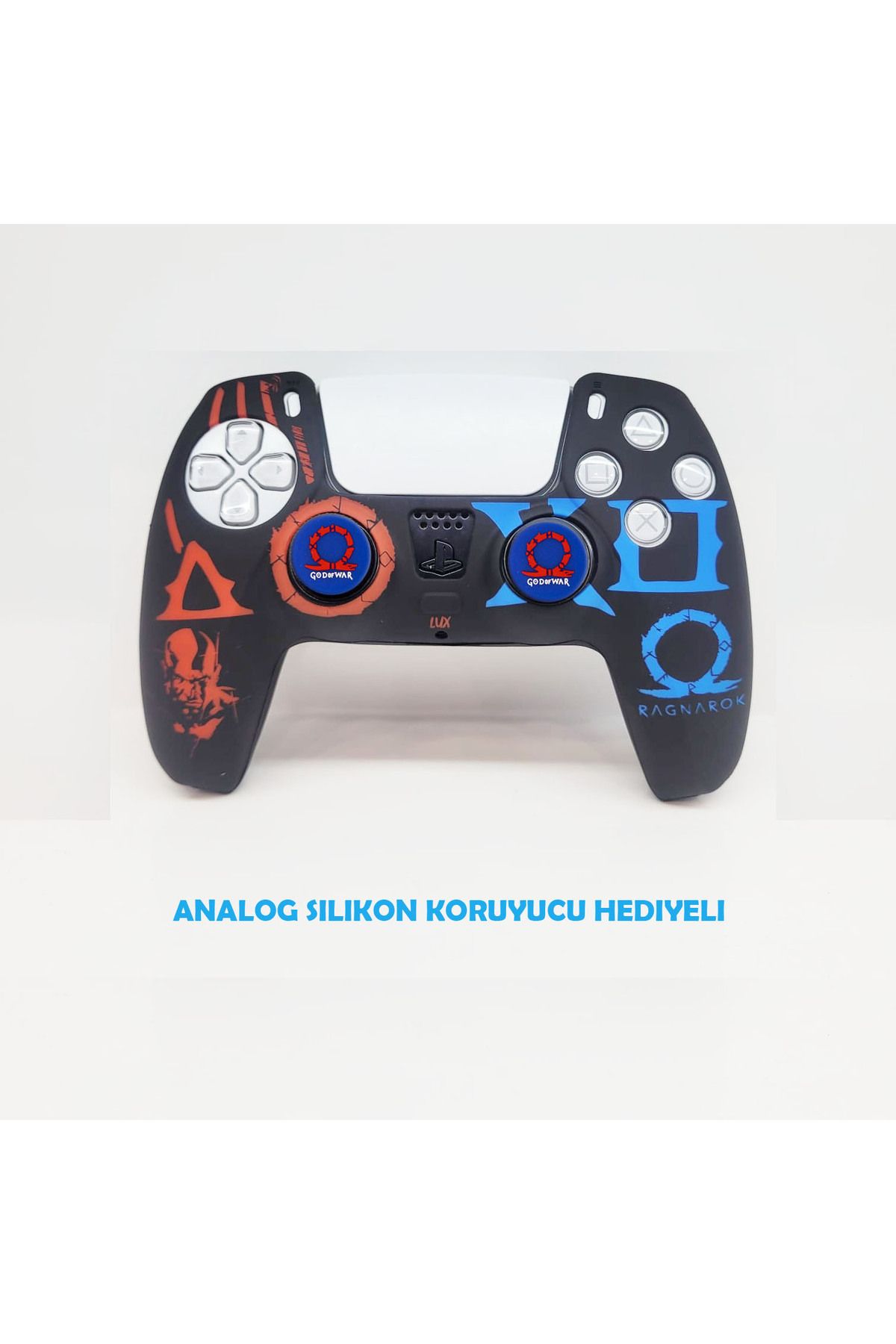 Dobe PS5 Dualsense God Of War Ragnarok  Koruyucu Silikon Kılıf + Analog silikon Koruyucu