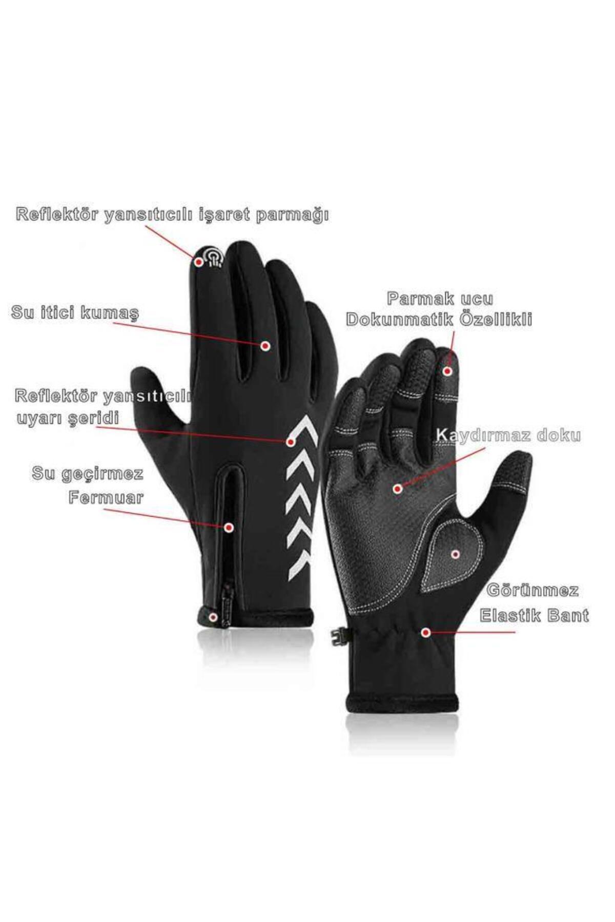 SINGLE SWORD Su Geçirmez Softshell Unisex Bisiklet, Motorcu Touch Uyumlu Soğuk Hava Rüzgar Geçirmez Kaymaz Eldiven görsel 2