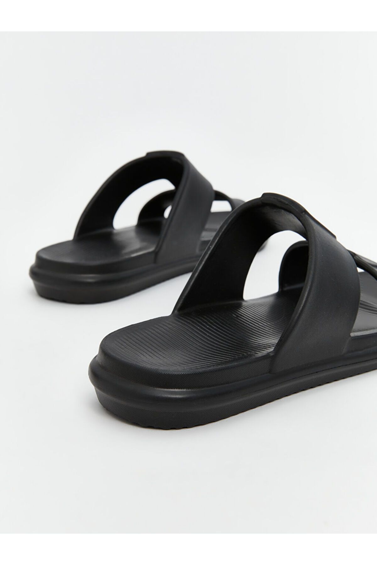 LC Waikiki-Lcw Steps Black Double Banded Men's Slippers 5