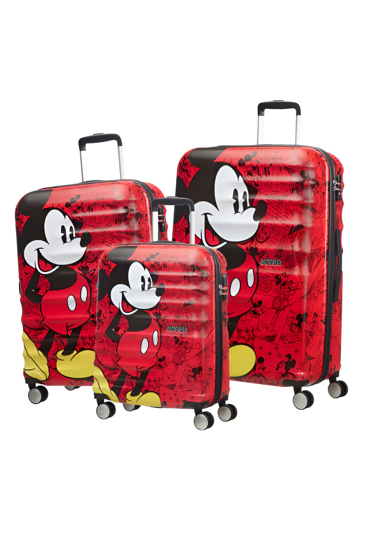 American Tourister-DISNEY WAVEBREAKER   HARD SPINNER LUGGAGE   3 PCS SET CM  COMICS RED 1