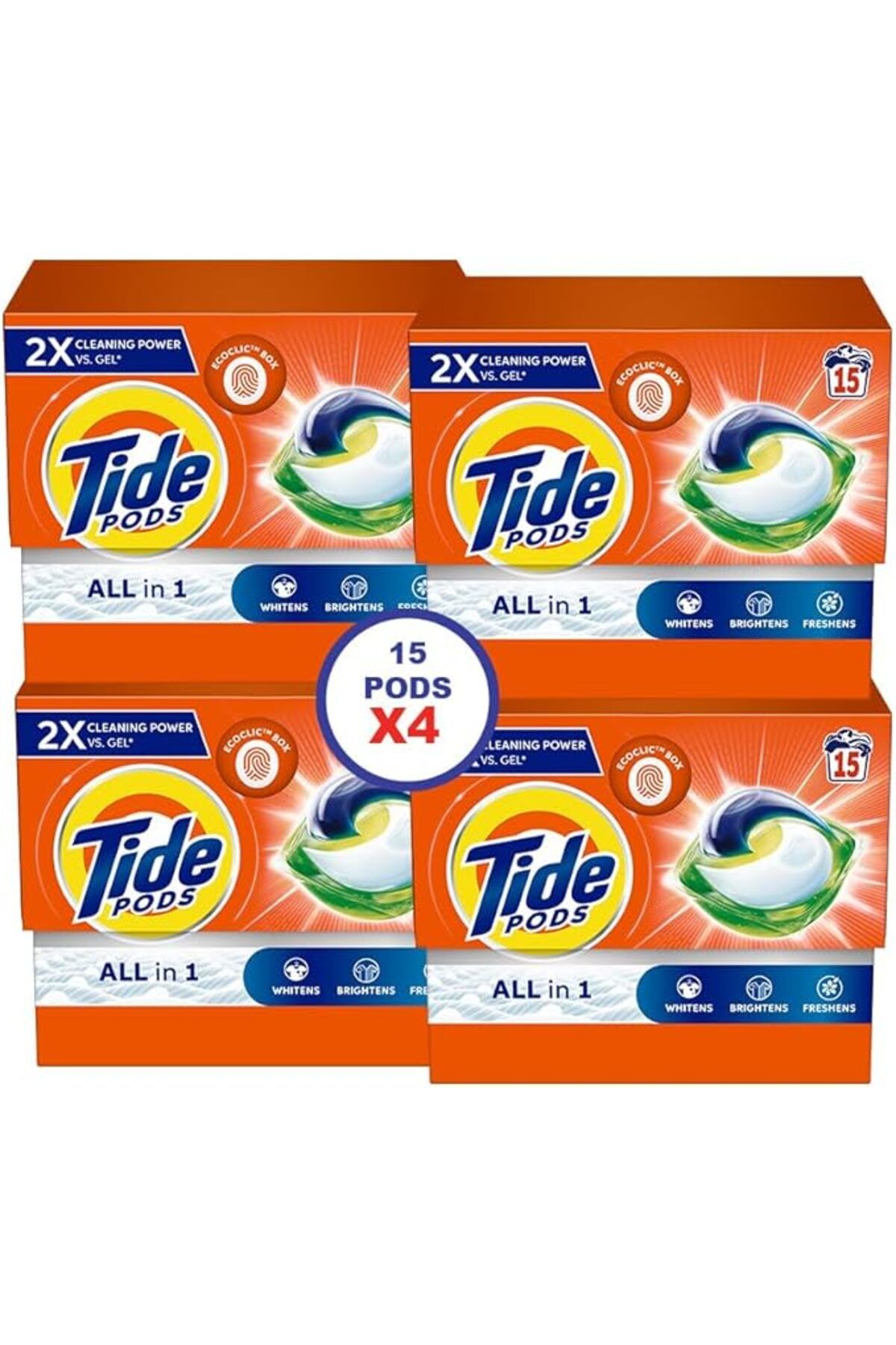 Tide-Original All-in-1 Pods, 15 Count Laundry Detergent Pods (Pack of 4), 60 pods 1