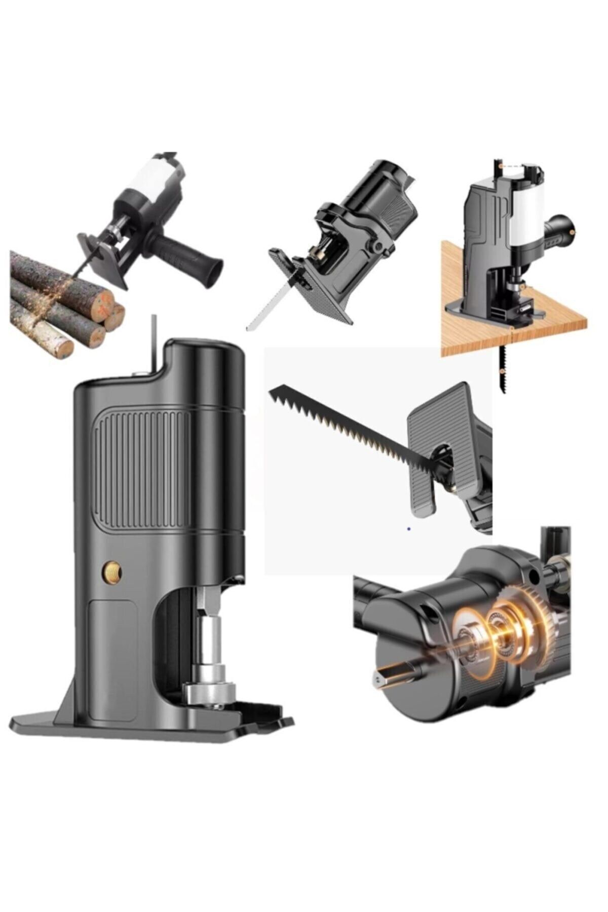 MoonTech MOONSHOP Elektrikli Matkap Pistonlu Jig Testere Aparatı Ağaç Metal Işleme Adaptör