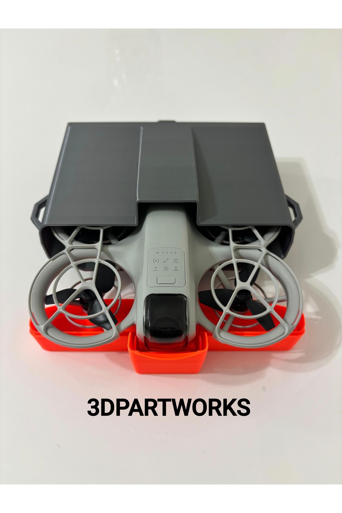 3DPartWorks Dji Neo drone uyumlu taşıma ve saklama kutusu neon turuncu