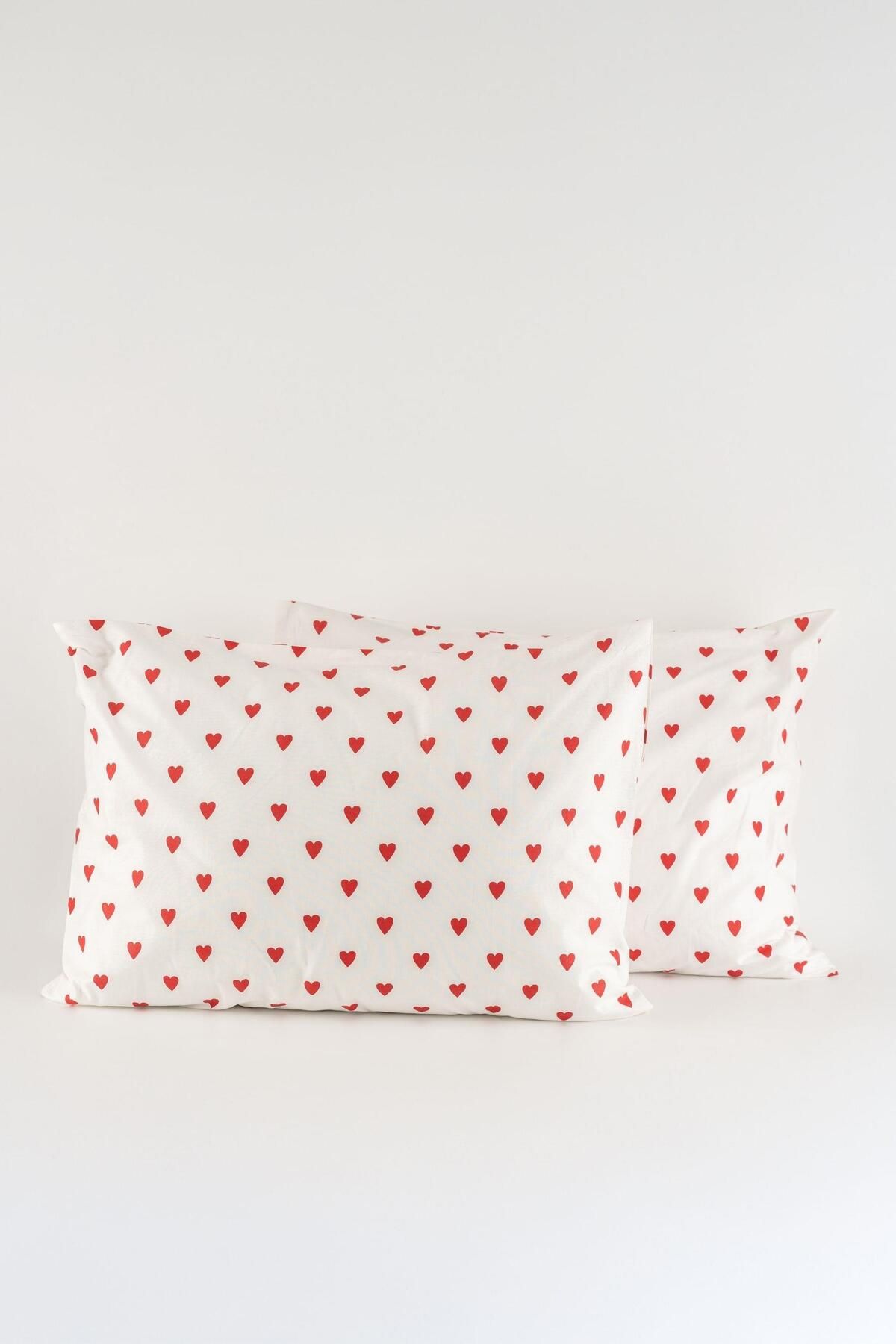 Soley-|   Mix & Match |   Hearts |   100% Cotton Set of 2 Pillowcases 1