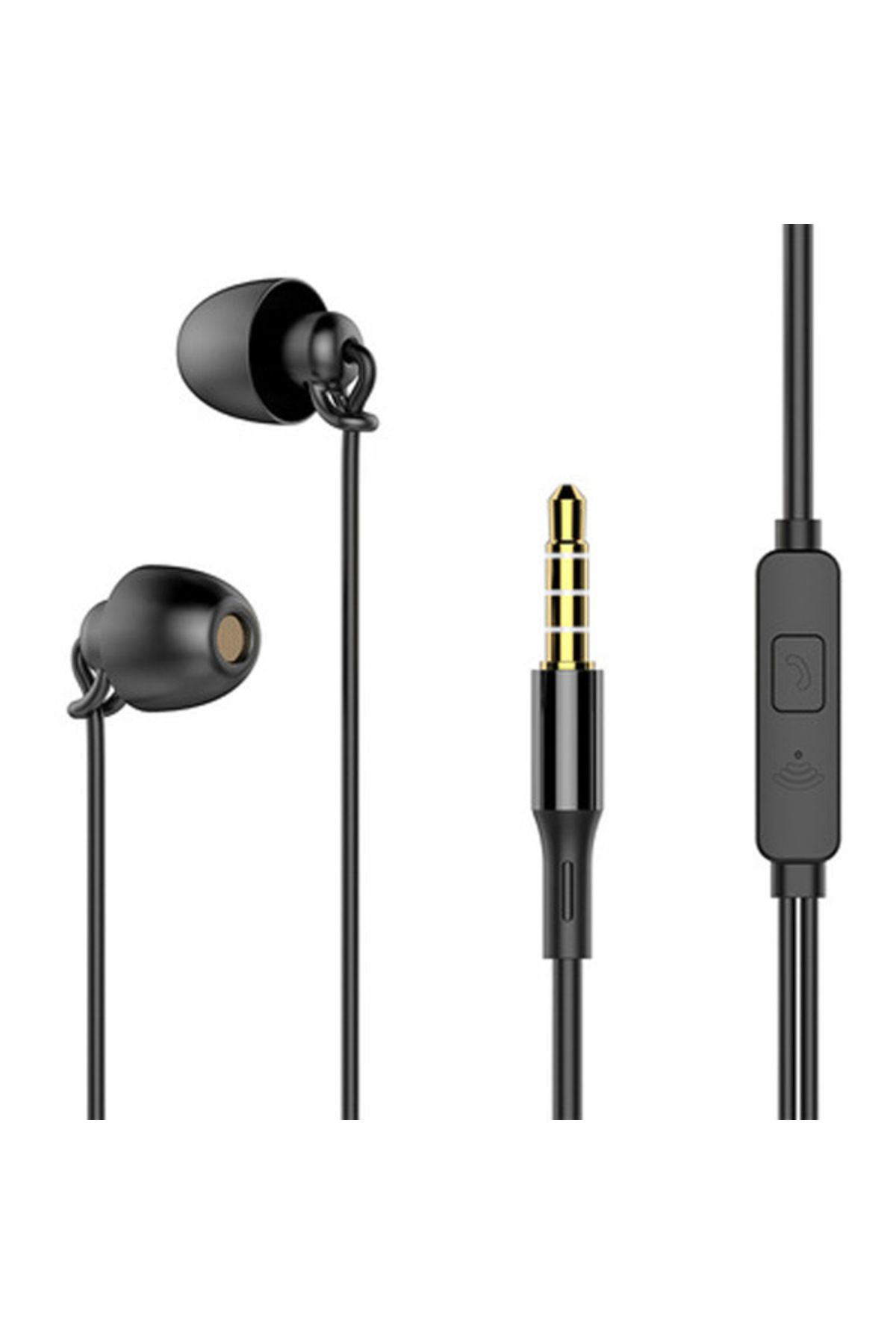 Choice-Black without mic ASMR Earphone Hifi Headset Noise-Cancel Sleeping Earbud Soft Silicone Headset TPE 1