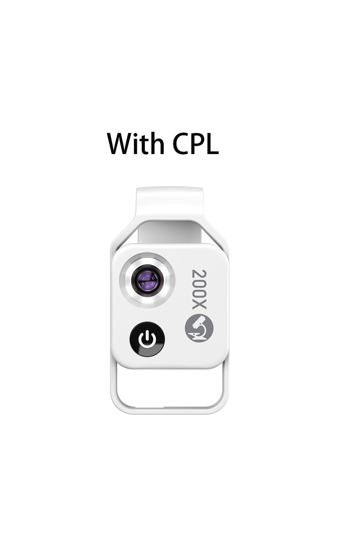 APEXEL-White with CPL APEXEL Digital 200X Microscope Lens with CPL Mobile LED Guide Light Lamp Micro Pocket 1