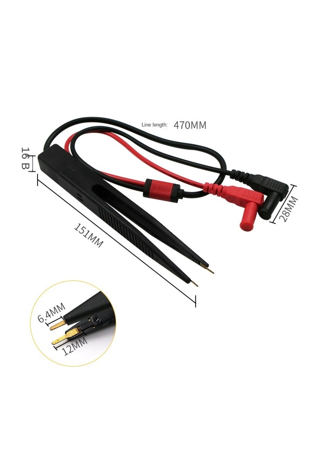 Realmote-Clip Test Pen Smd Multimeter Probe Tweezers Patch For Capacitance Inductance Resistor Chip Compon... 6