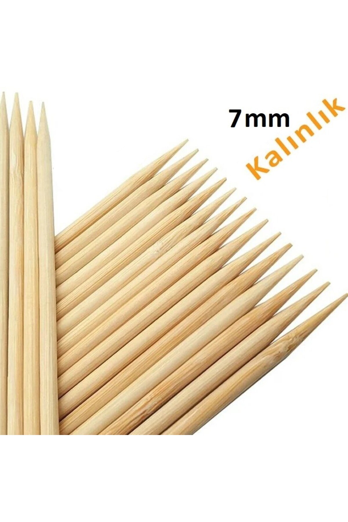 Hayal Sepeti Bambu 7mm Kalın Ahşap Çöp Şiş Çubuğu 40 Cm - 20 Adet