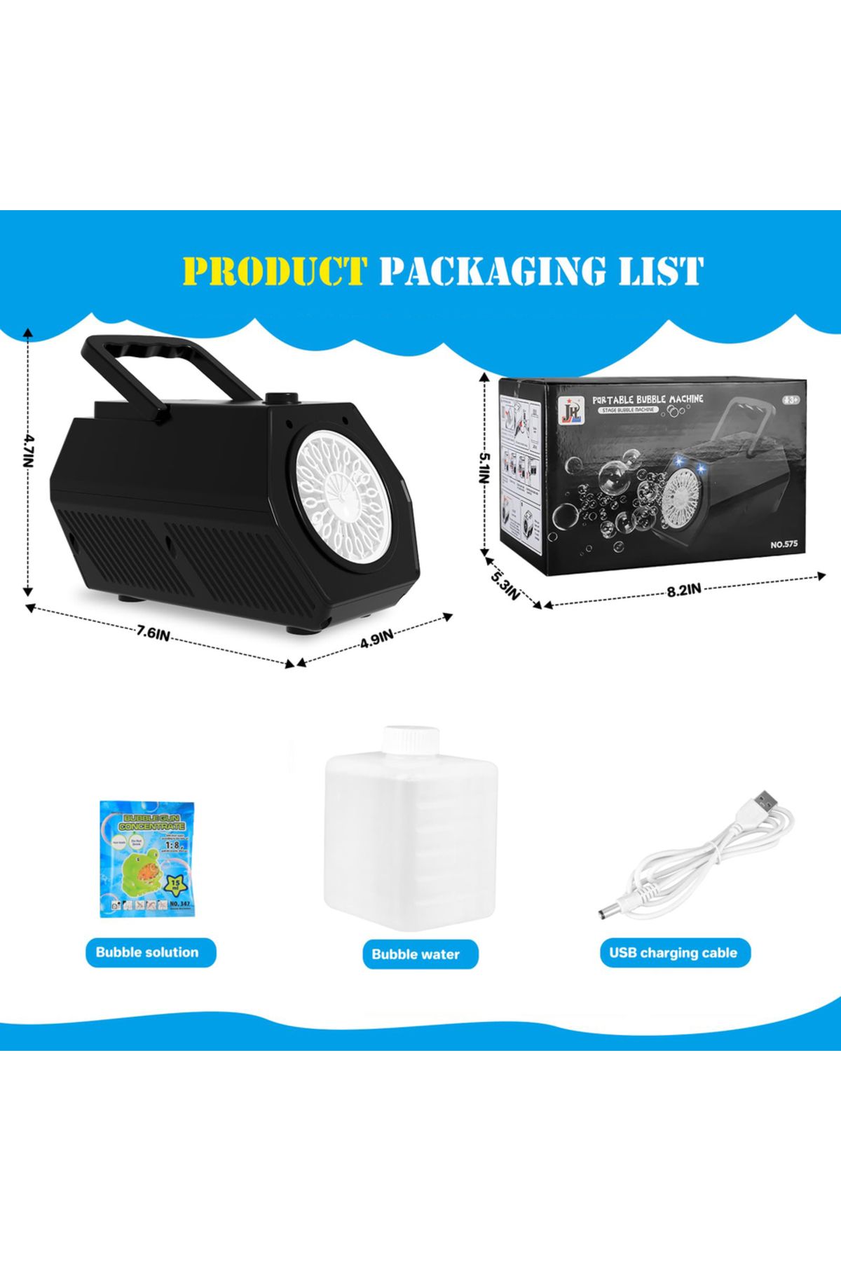 Choice-WHITE Upgrade Bubble Machine Automatic Bubble Blower with 2 Speed Levels 5