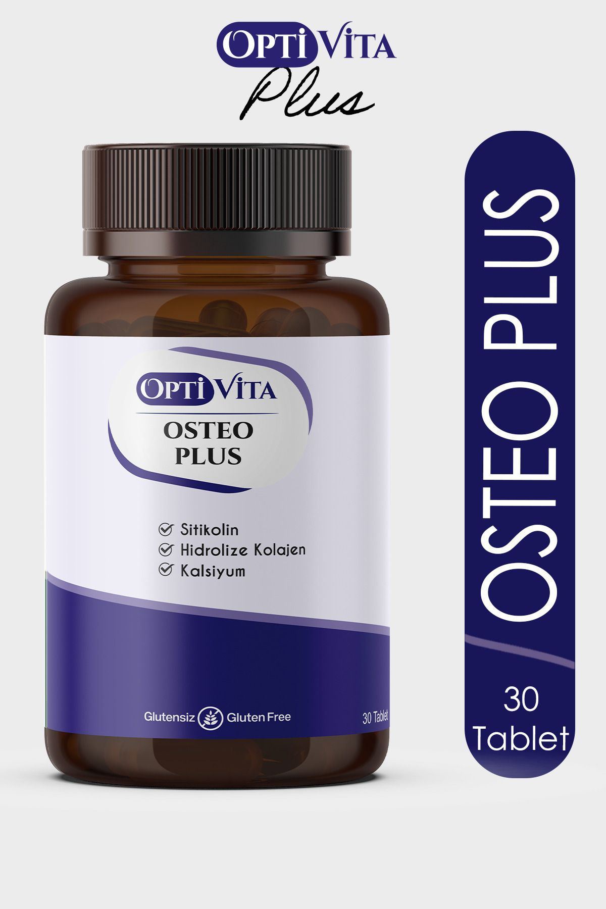 Optivita Osteo Plus 30 Tablet Kalsiyum, Magnezyum, Sitikolin, Kollajen, Çinko D Vitamini Çinko Bakır Selenyum