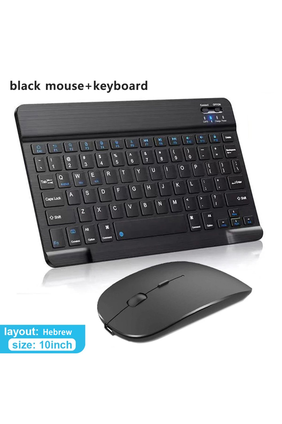 Choice-combination Hebrew Bluetooth Wireless Keyboard Mouse For IOS Android Windows Tablet For iPad Air Min 1