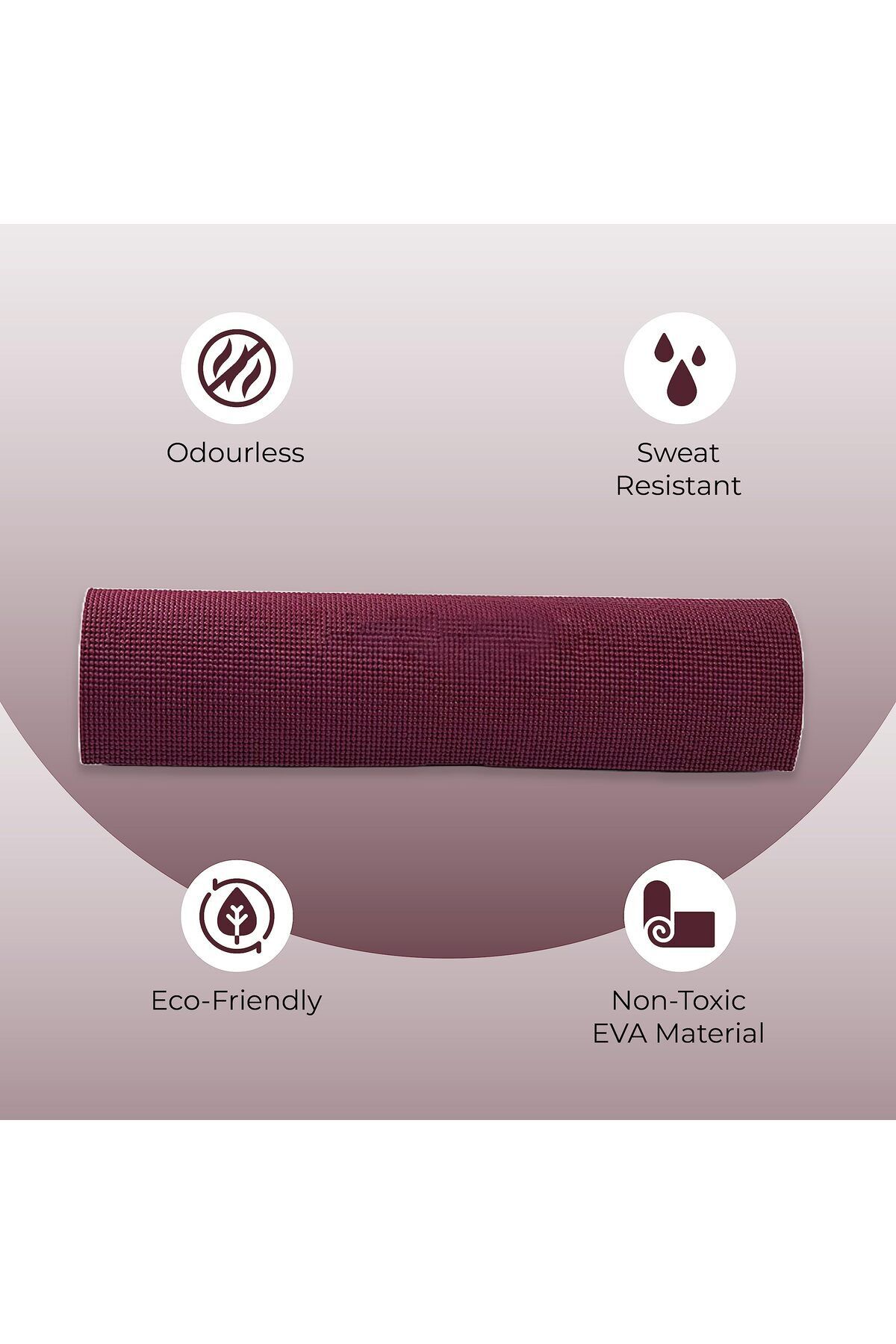 anythingbasic-Nivia Yoga Mat (8mm, Maroon) – Premium Comfort with Mesh Bag 3