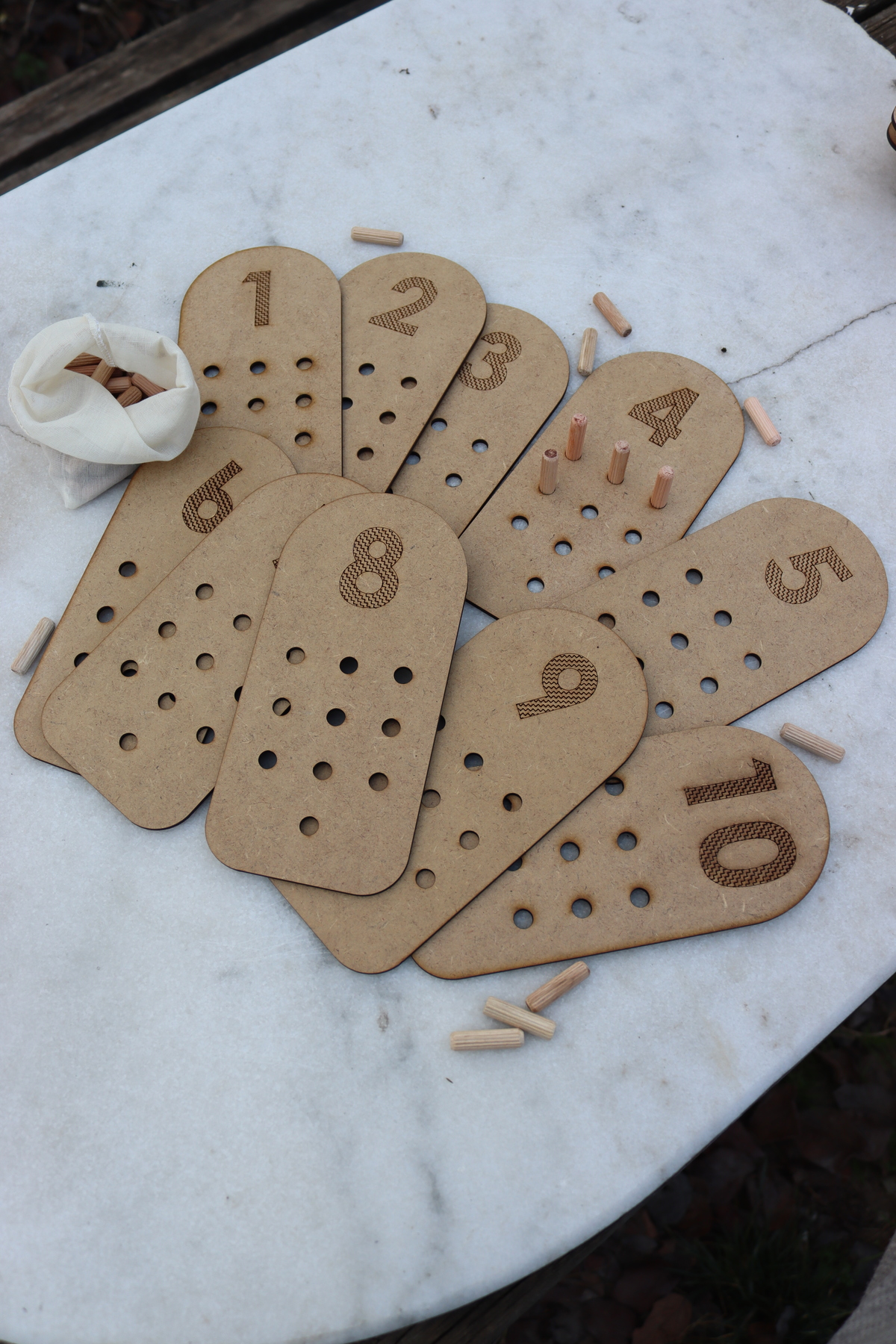 Assa Wood Ahşap Sayı Kartları - Montessori Eğitim Seti (KESE HEDİYEMİZDİR) fotoğrafı 6 (önizleme)