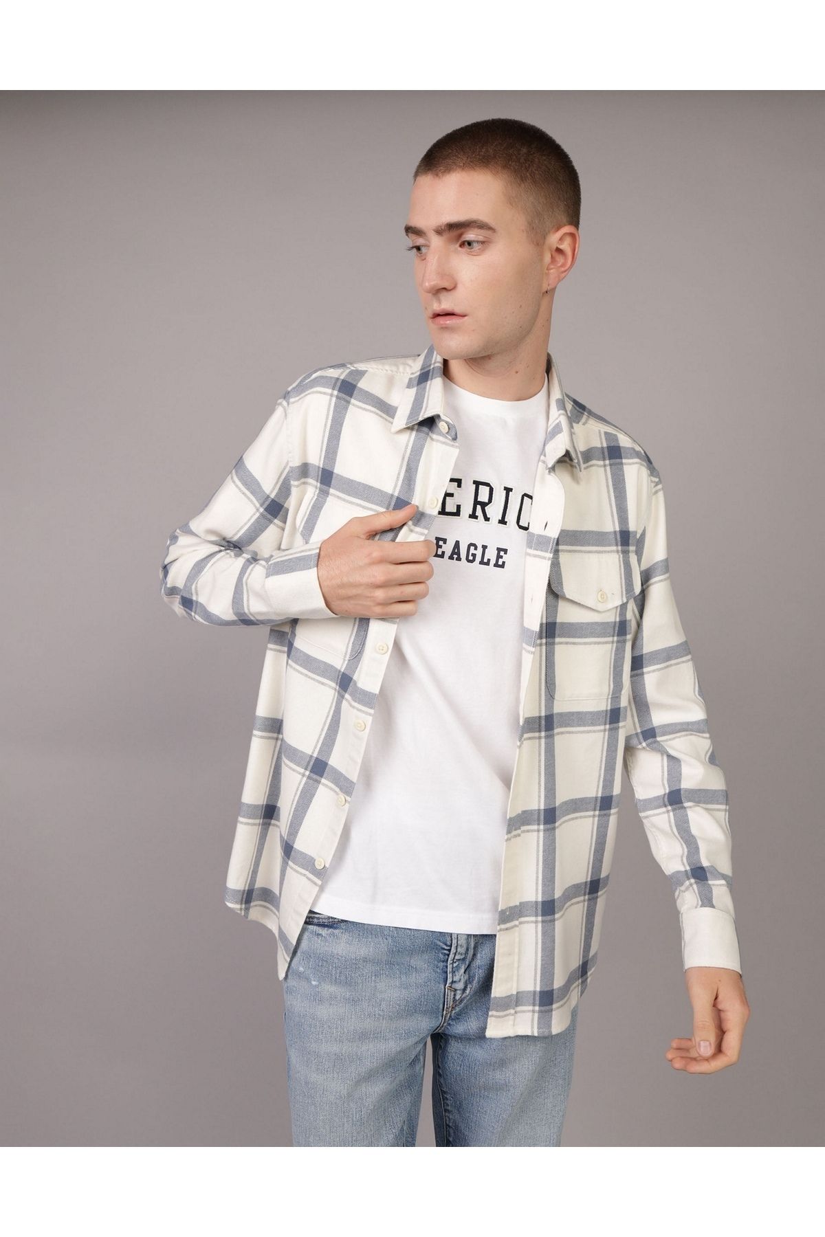 AMERICAN EAGLE-AE Fireside Flannel Shirt 1