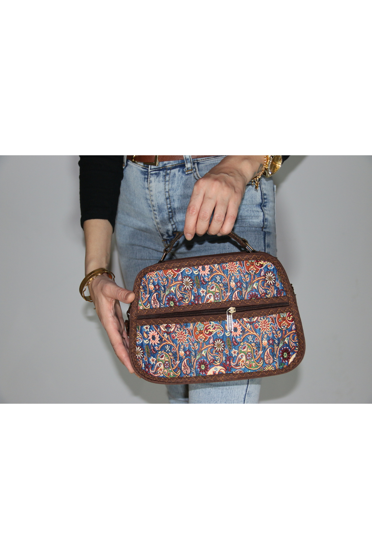 Shoulder Bag, Handbag, Ethnic Style Kilim Patterned, Shoulder Bag, Daily Bag Fabric Bag