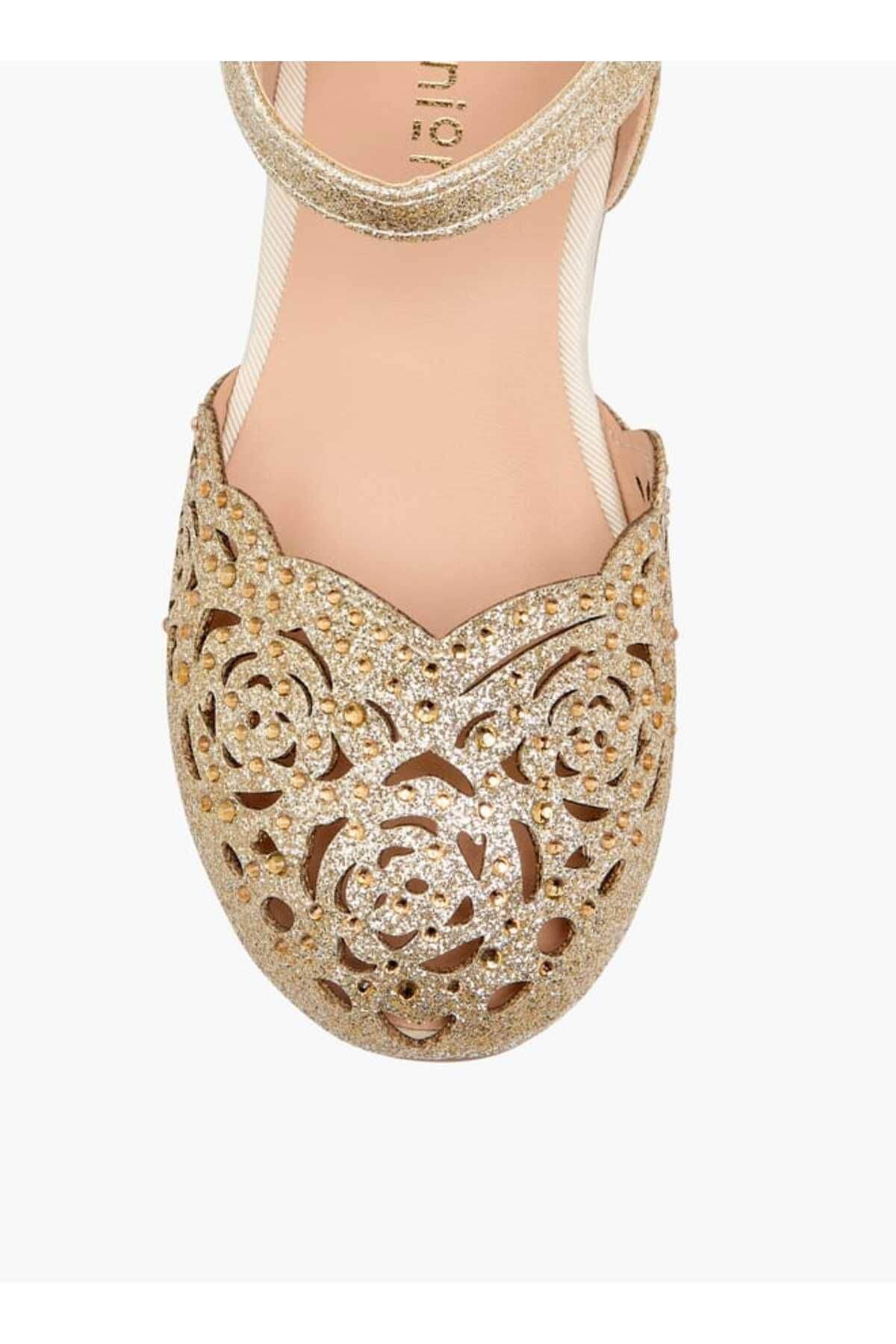 Juniors-Laser Cut Embellished Shoes with Hook and Loop Closure 4