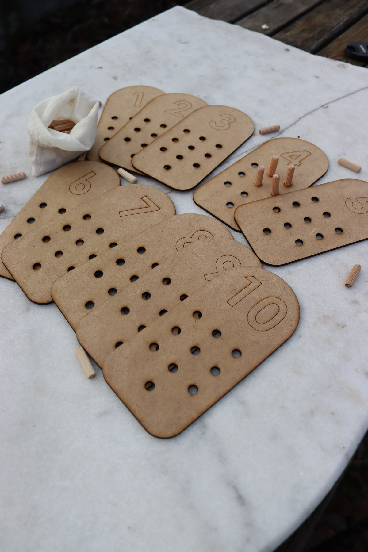 Assa Wood Ahşap Sayı Kartları - Montessori Eğitim Seti (KESE HEDİYEMİZDİR) fotoğrafı 4 (önizleme)