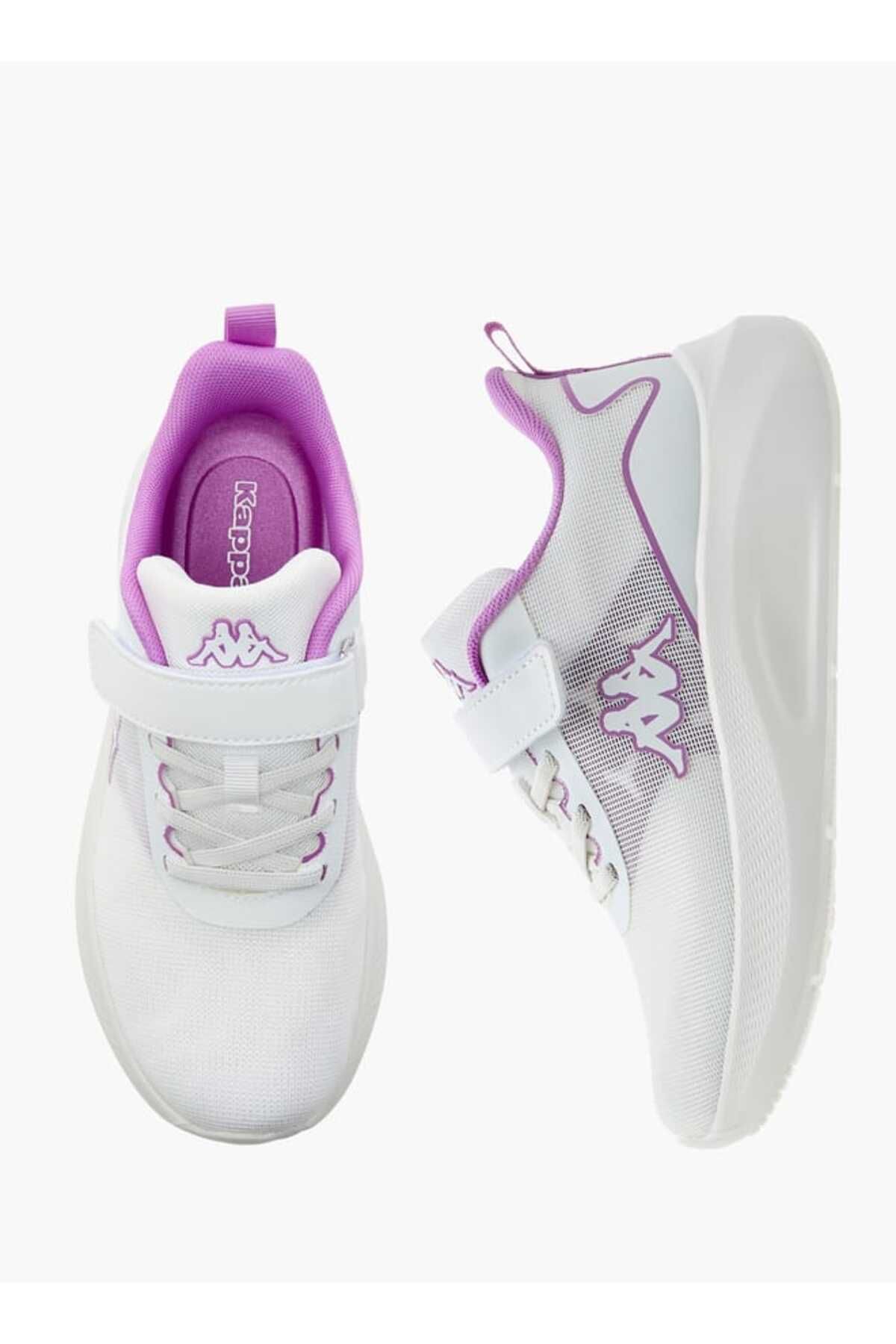 Kappa-Girls' Logo Detail Sports Shoes with Hook and Loop Closure 1