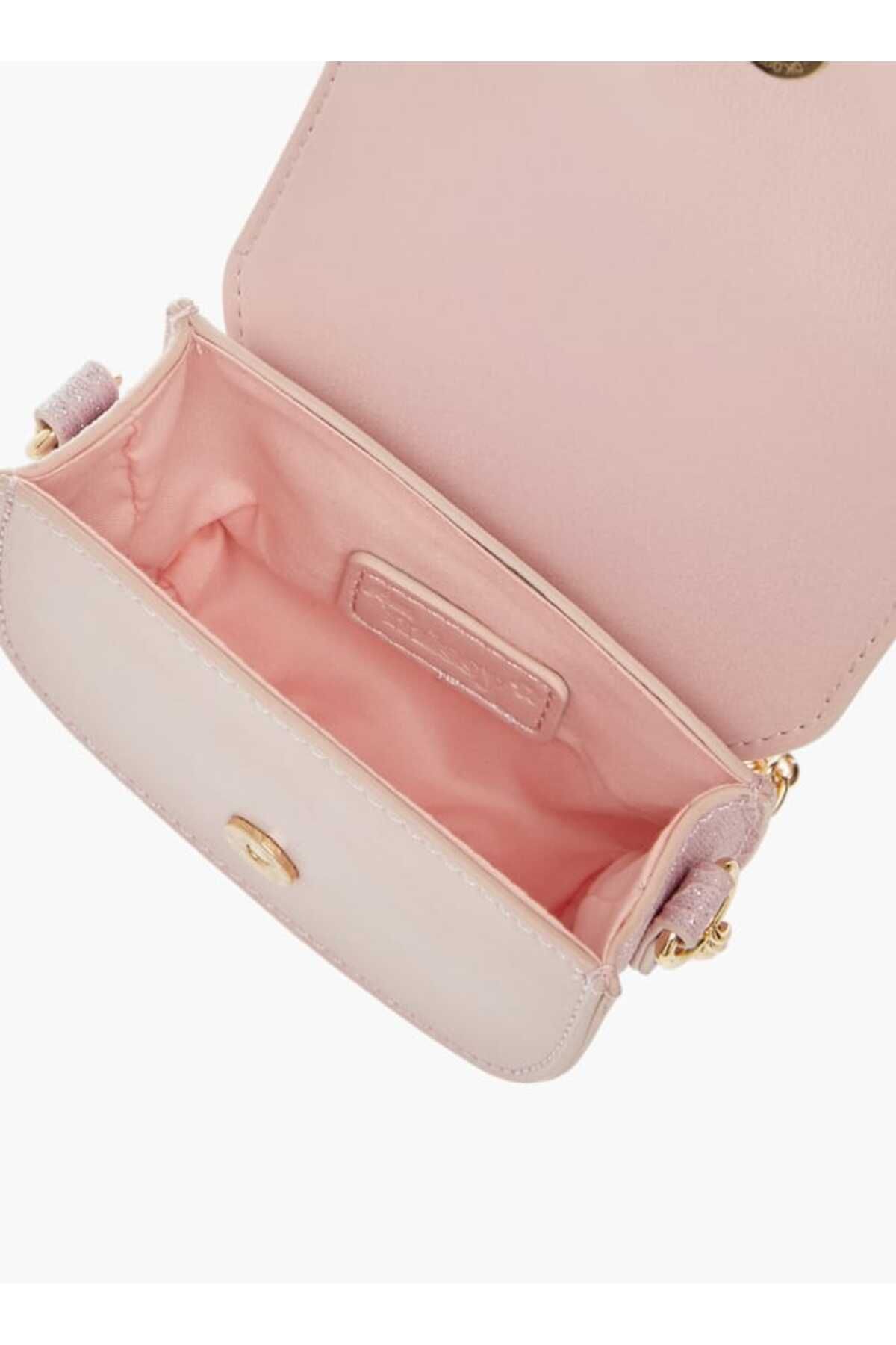Little Missy-Bow Accent Crossbody Bag with Chain Strap and Button Closure 6