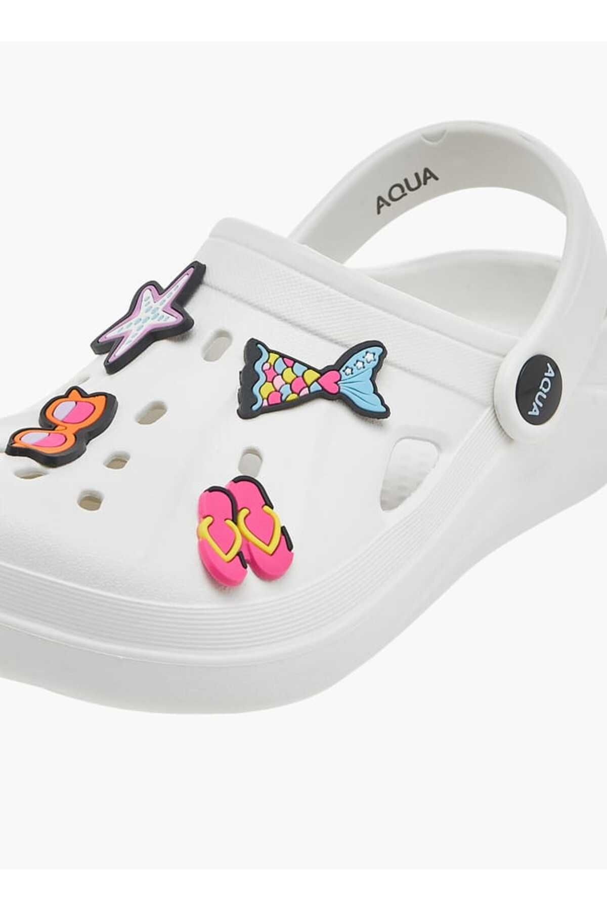 Aqua-Accent Detail Slip-On Clogs 4