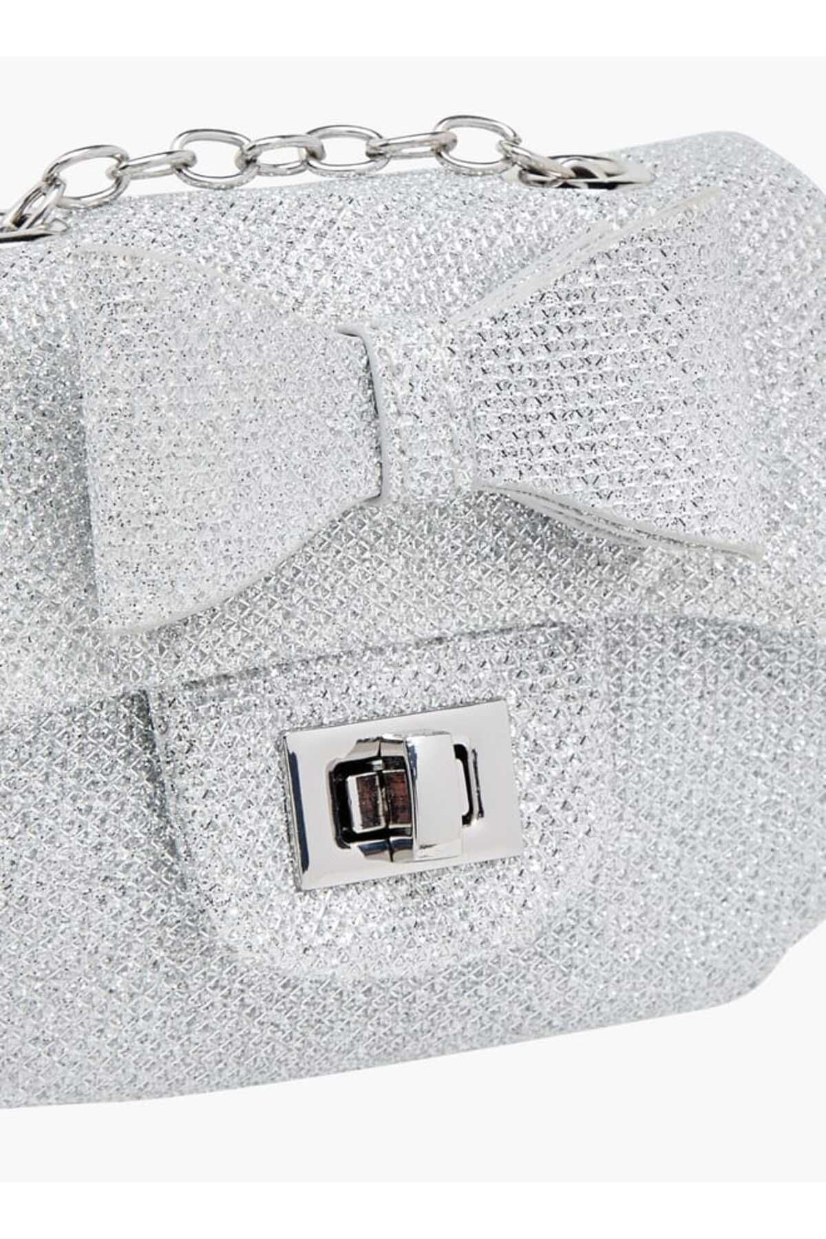 Little Missy-Bow Accent Crossbody Bag with Chain Strap and Twist Lock Closure 4