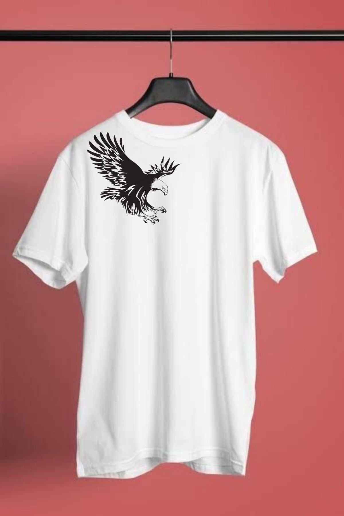 Brooks-Black Eagle Printed White T-Shirt 1