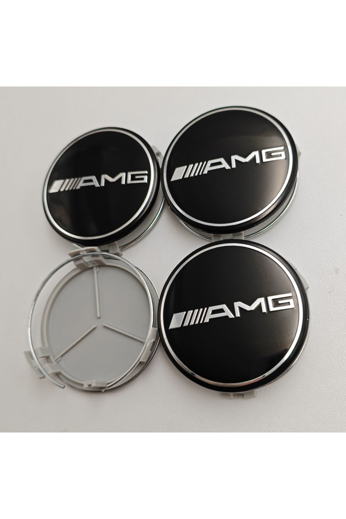 Choice-AMG Black 4pcs 4pcs 75mm Car Rims Hub Cover Wheel Center Caps For Mercedes Benz W203 W204 W205 W206 1