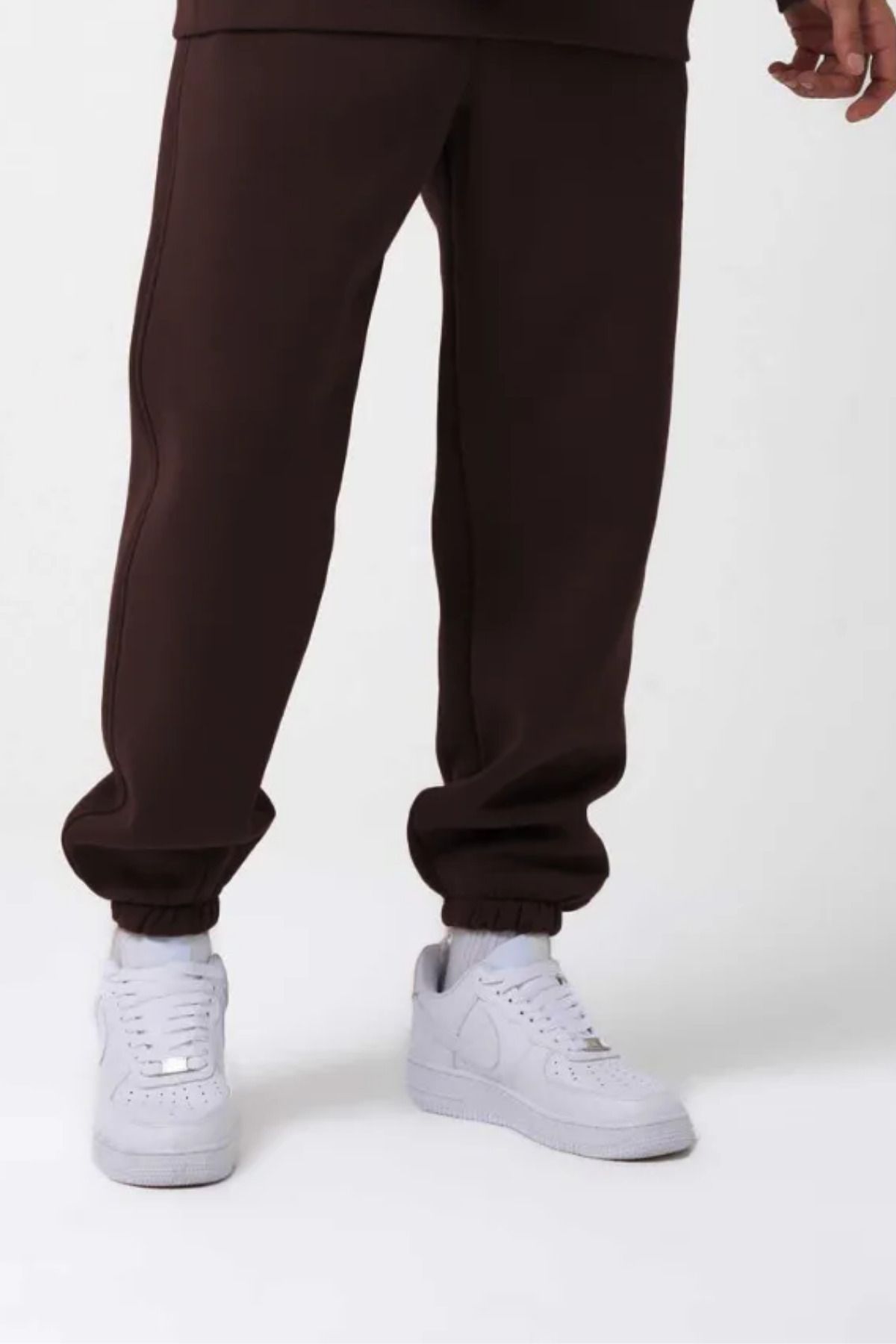 ruNadeS-Men's Brown Standard Fit Regular Cut 3 Thread Pocket Comfortable Cotton Jogger Sweatpants 2