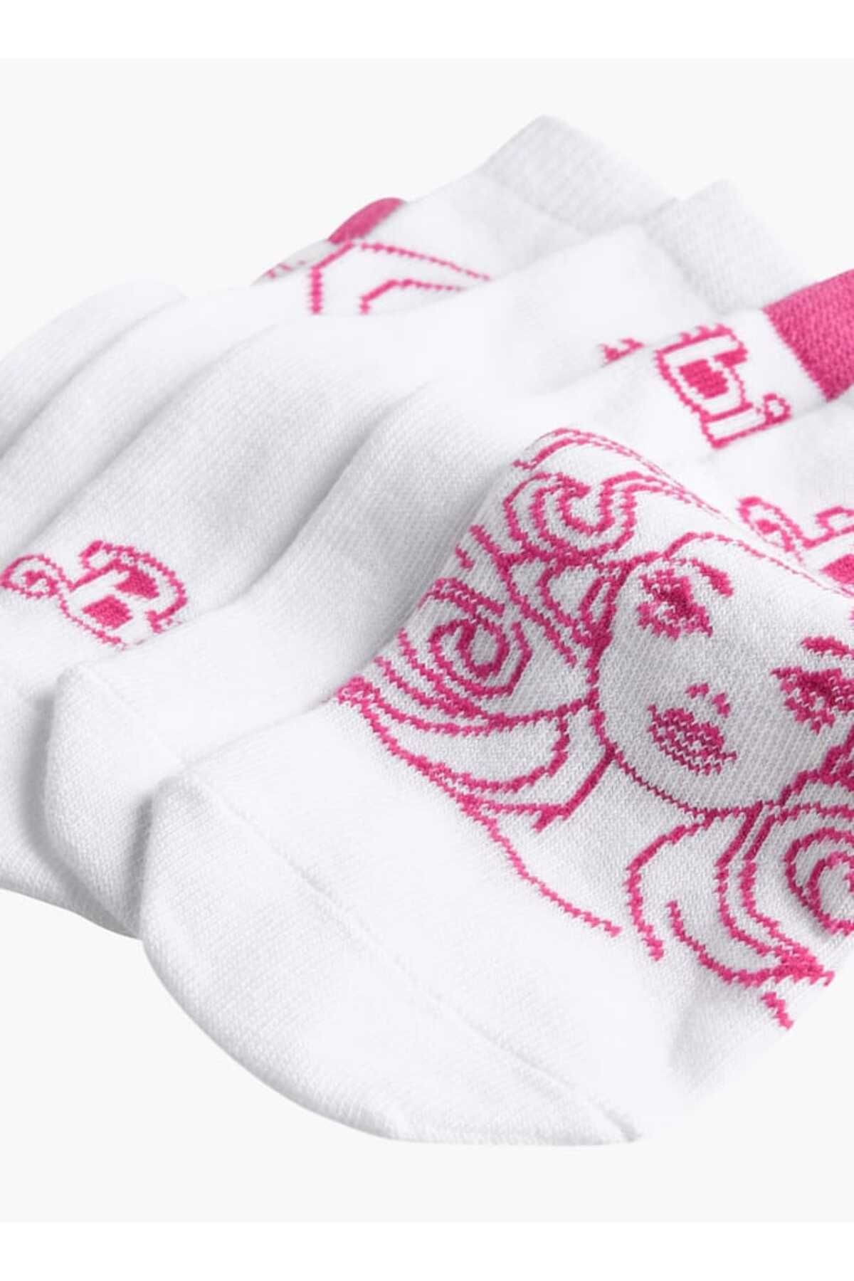Barbie-Print Non-Terry Ankle Length Socks - Set of 5 3