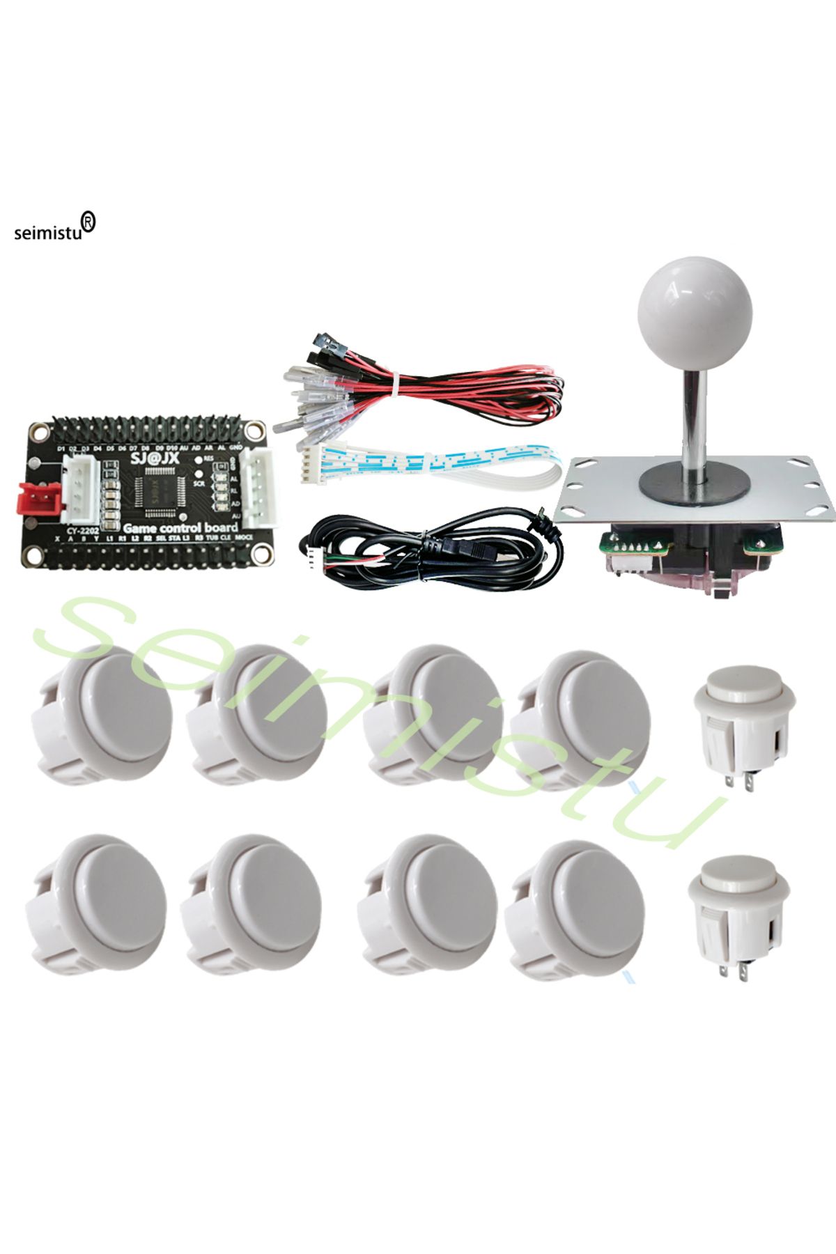 Choice-1 player--white Arcade Joystick Copy Sanwa Neo Geo Arcade Game Diy Kit Raspberry Pi XBOX360 Android 1