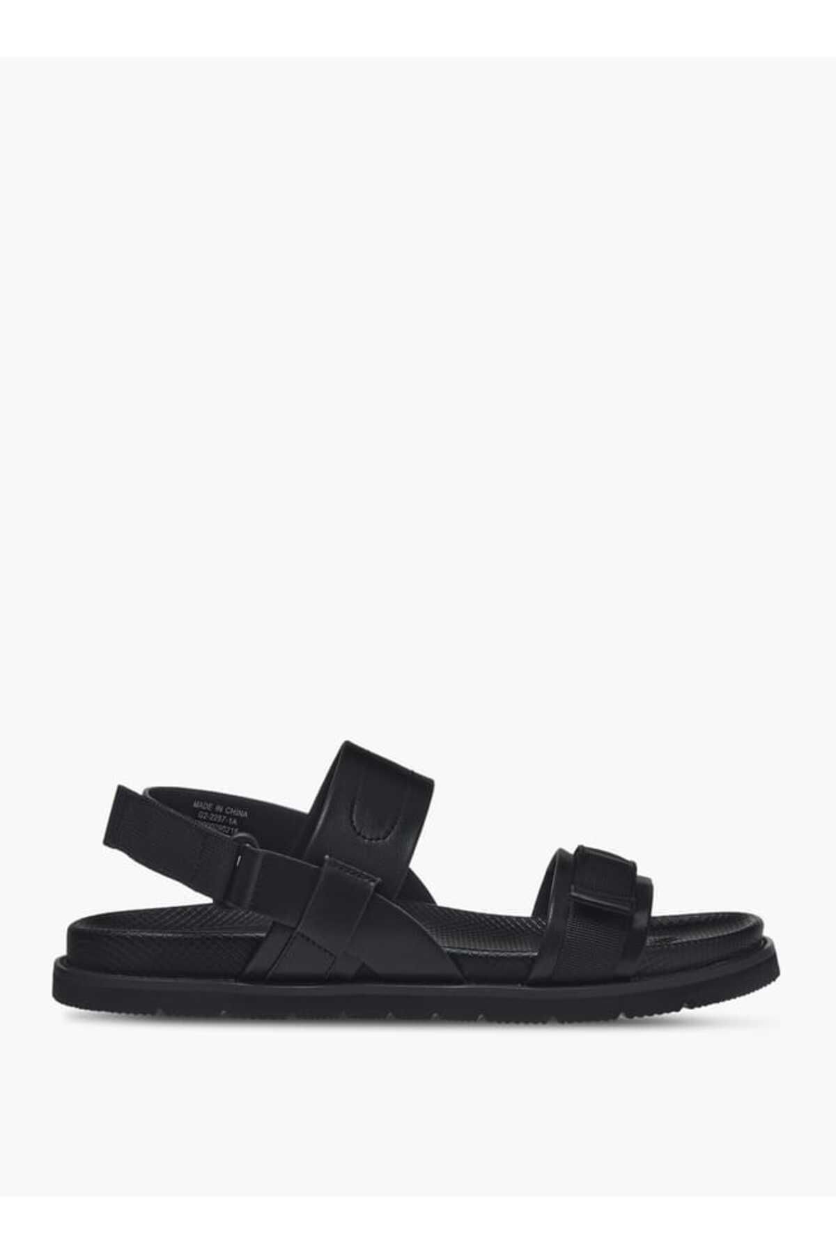 Duchini-Men's Strap Detail Sandals with Hook and Loop Closure 2