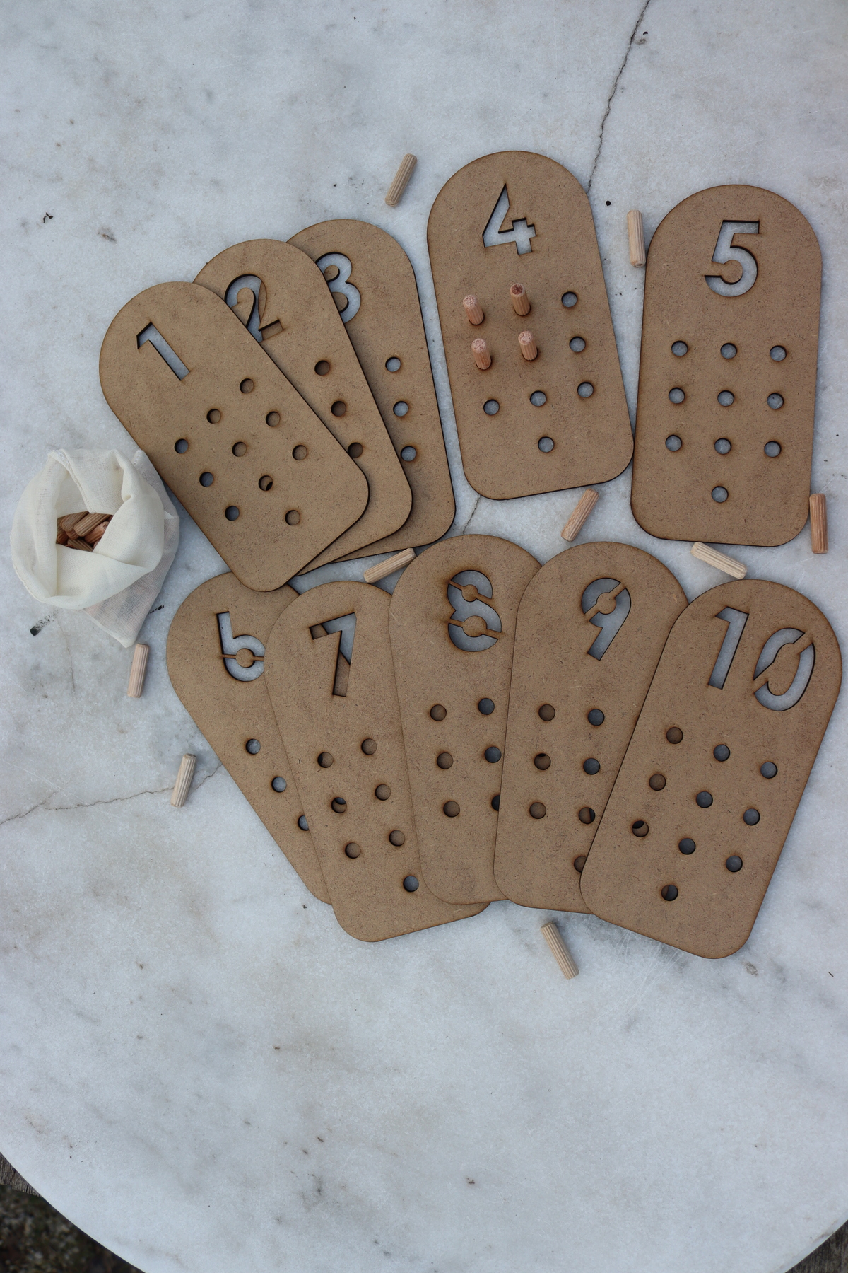 Assa Wood Ahşap Sayı Kartları - Montessori Eğitim Seti (KESE HEDİYEMİZDİR) fotoğrafı 6 (önizleme)