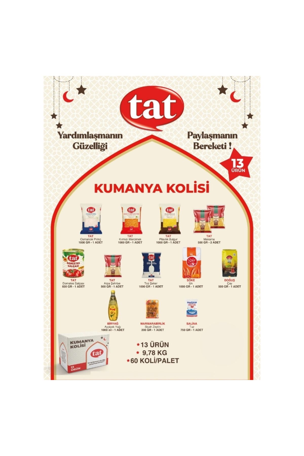 Emirgan Go Klasik Premium Ramazan Kolisi Erzak Paketi Kumanya 13 Parça
