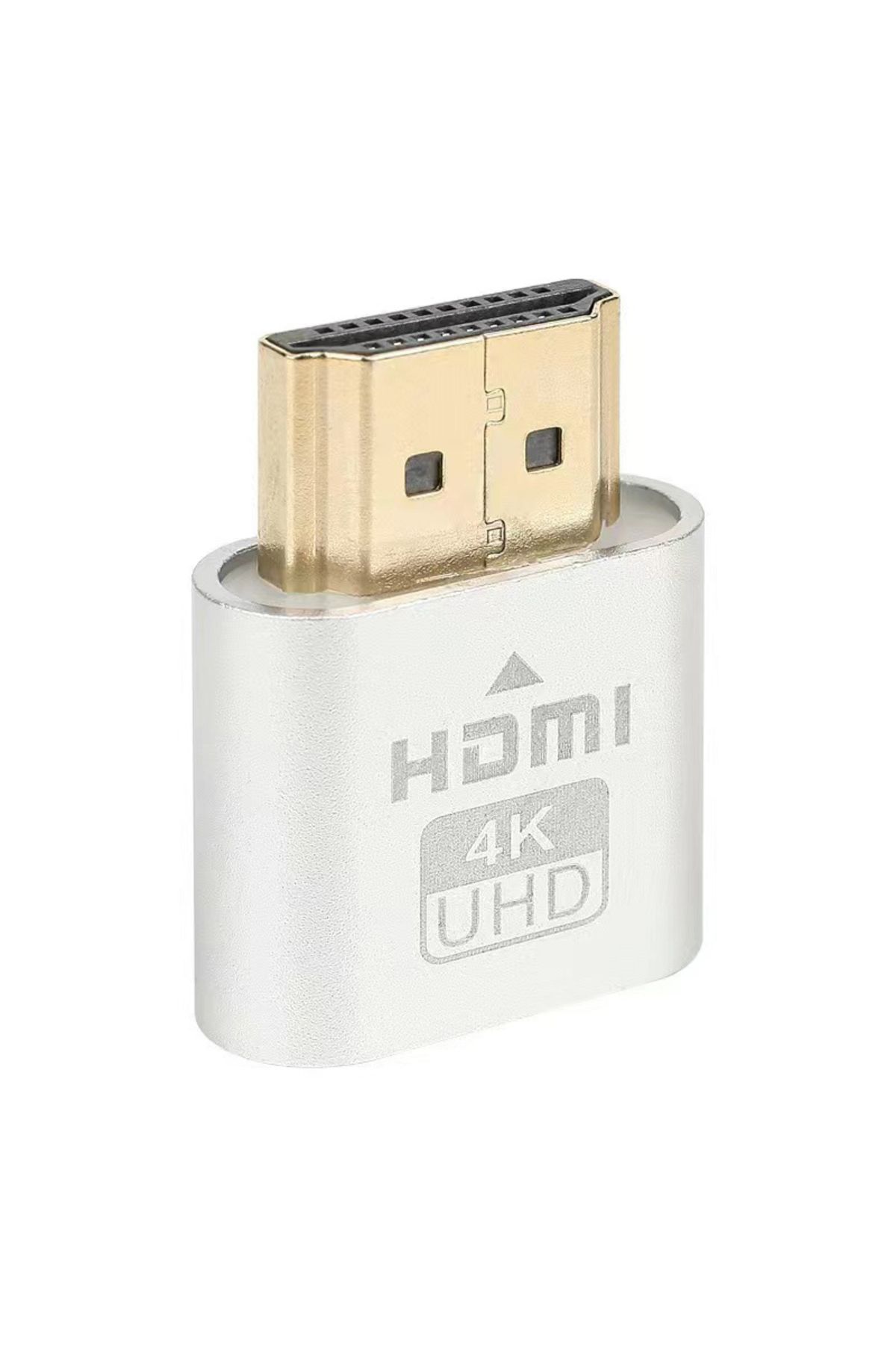 Choice-محاكي شاشة عرض شبحية بدون رأس متوافقة مع HDMI وموصل وهمي فضي اللون بدقة 4K DDC EDID 1