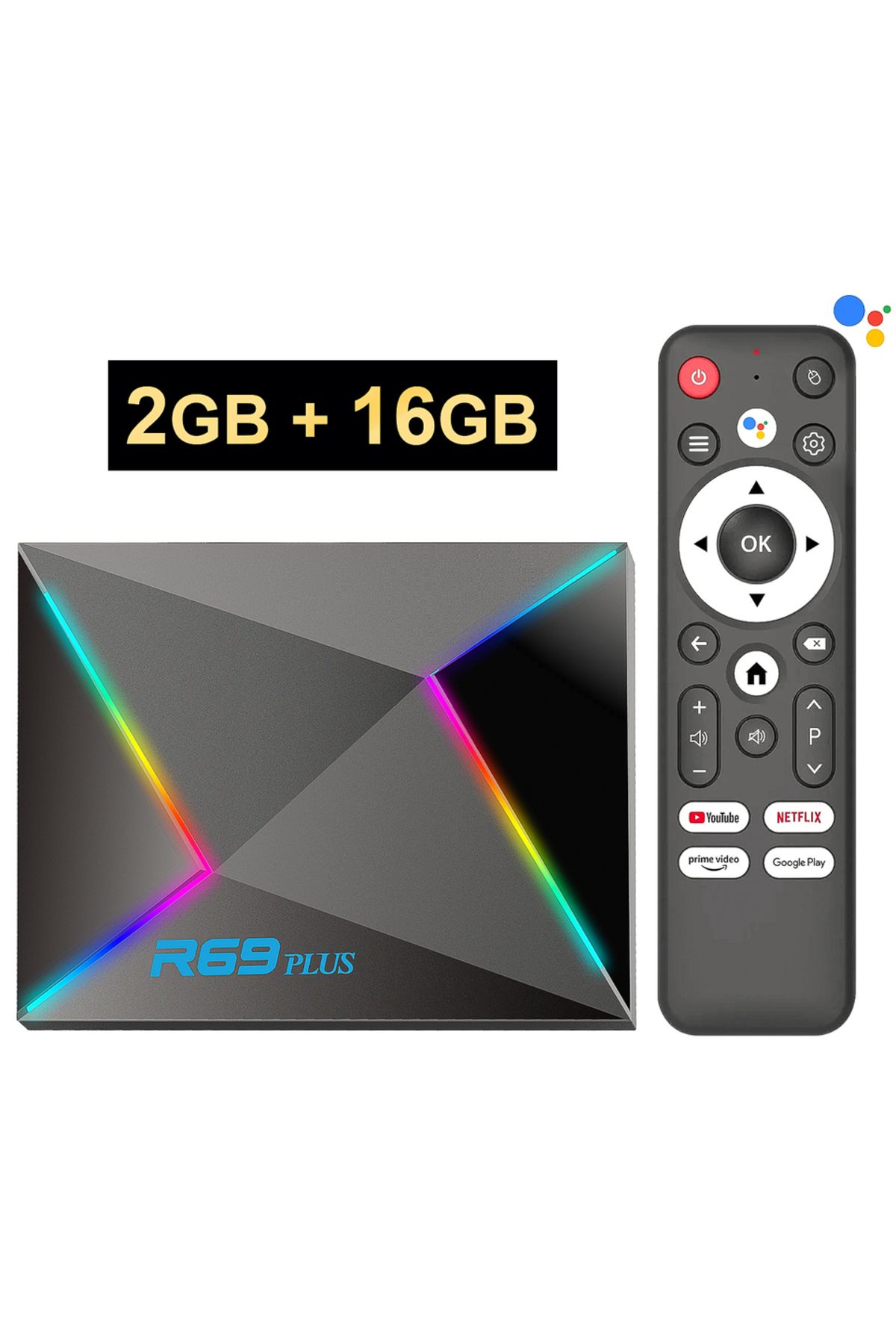 Choice-US Plug 2GB 16GB R69 Plus Voice Control TV Box Ultra HD 8K Allwinner H728 Octa Core Support Netflix 1