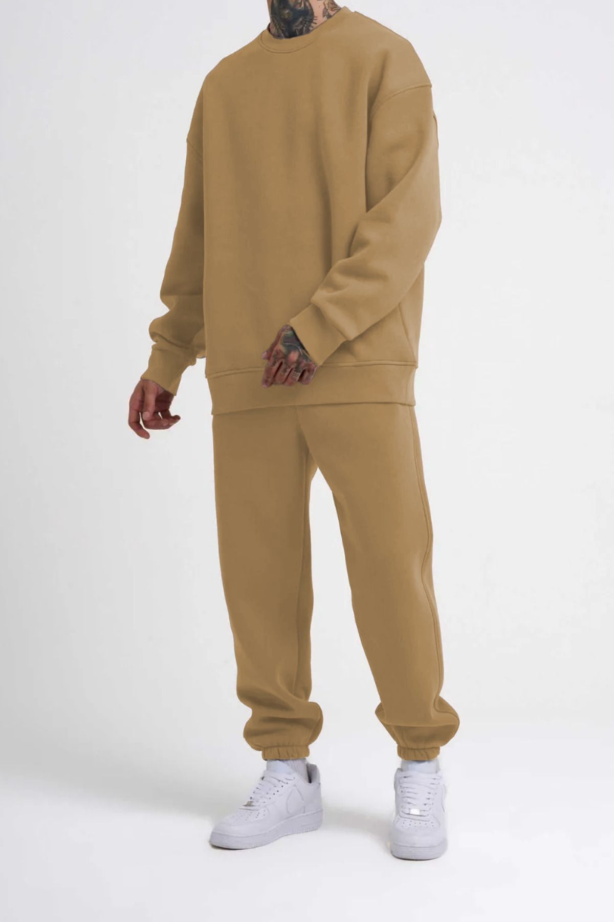 ruNadeS-Casual Mink O Neck Rubber Leg Men's Oversize Tracksuit Set 1