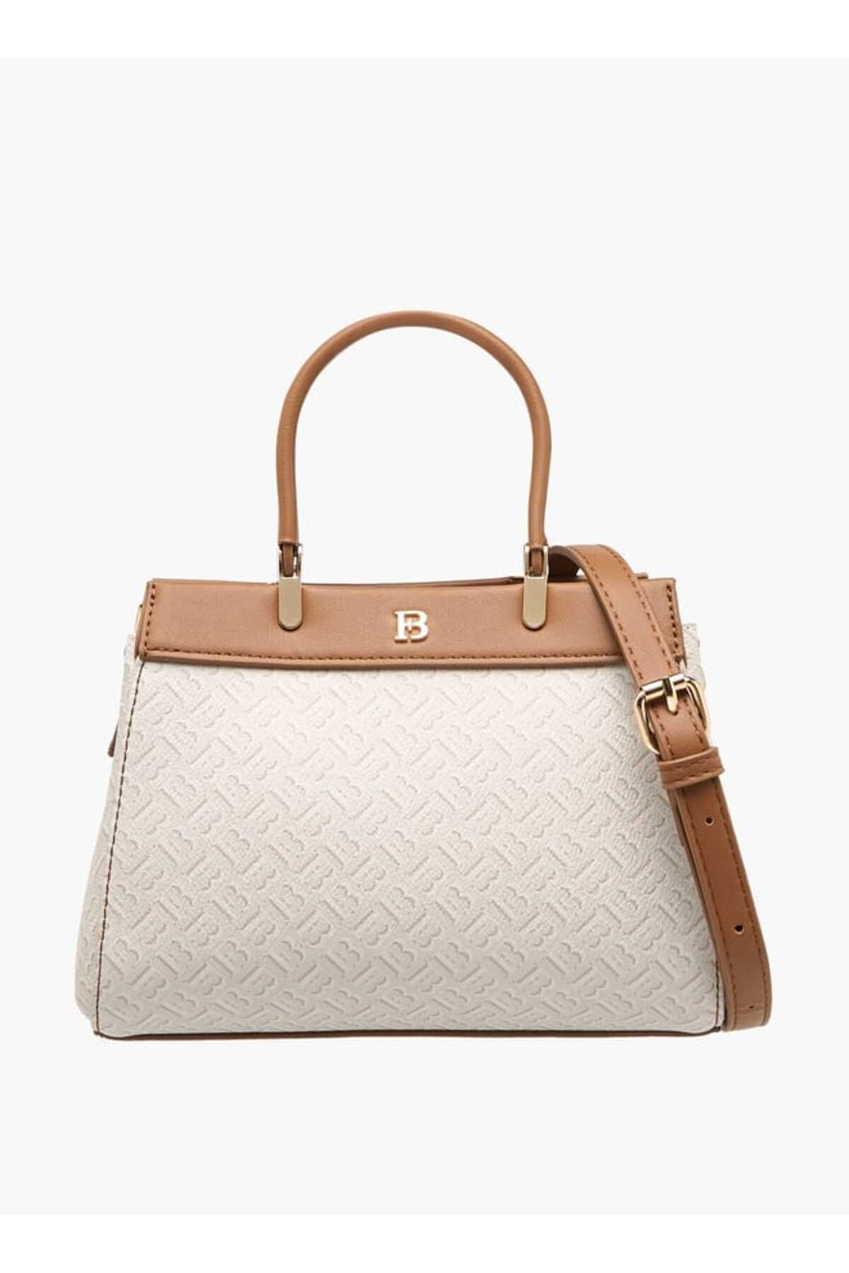 Flora Bella by Shoexpress-Flora Bella Monogram Print Tote Bag with Handles and Detachable Strap 1