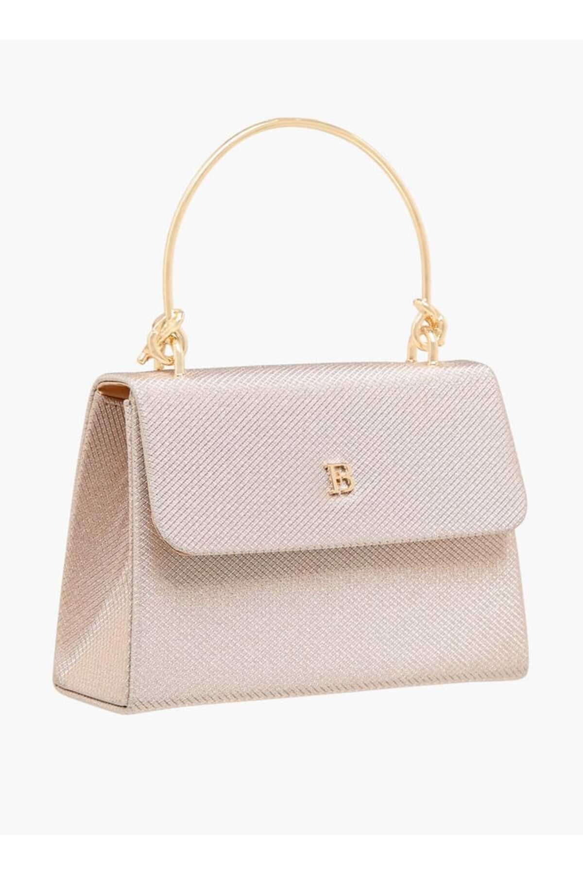 Flora Bella by Shoexpress-Flora Bella Textured Satchel Bag with Handle and Chain Strap 3