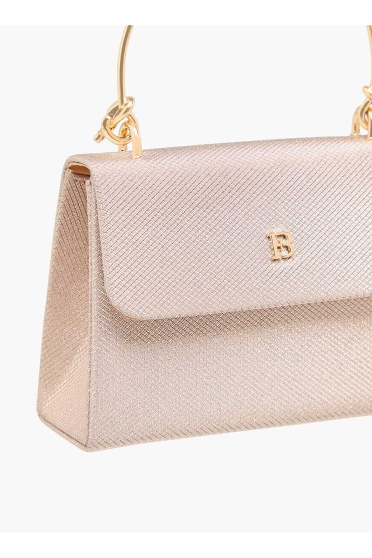 Flora Bella by Shoexpress-Flora Bella Textured Satchel Bag with Handle and Chain Strap 5