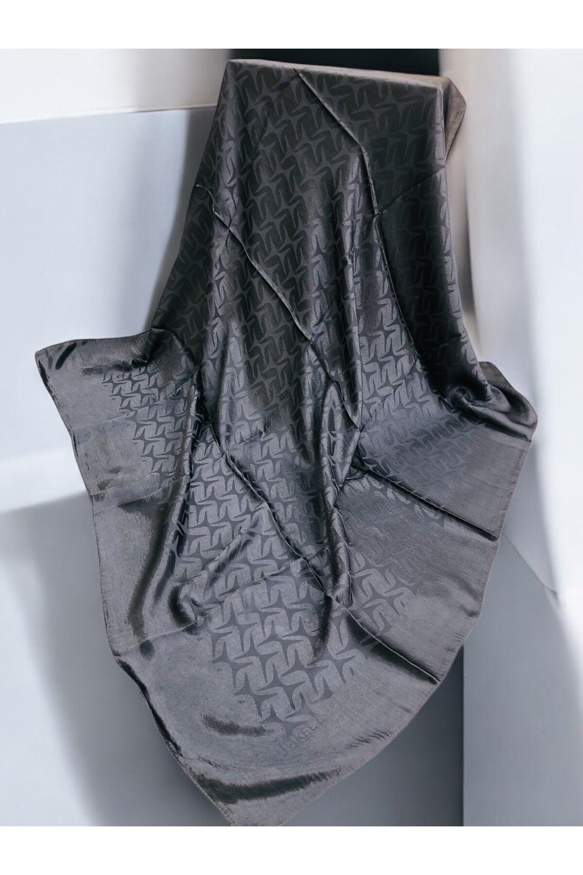 Akel-Modern Patterned Scarf 100 X 100 Evening Dress 2