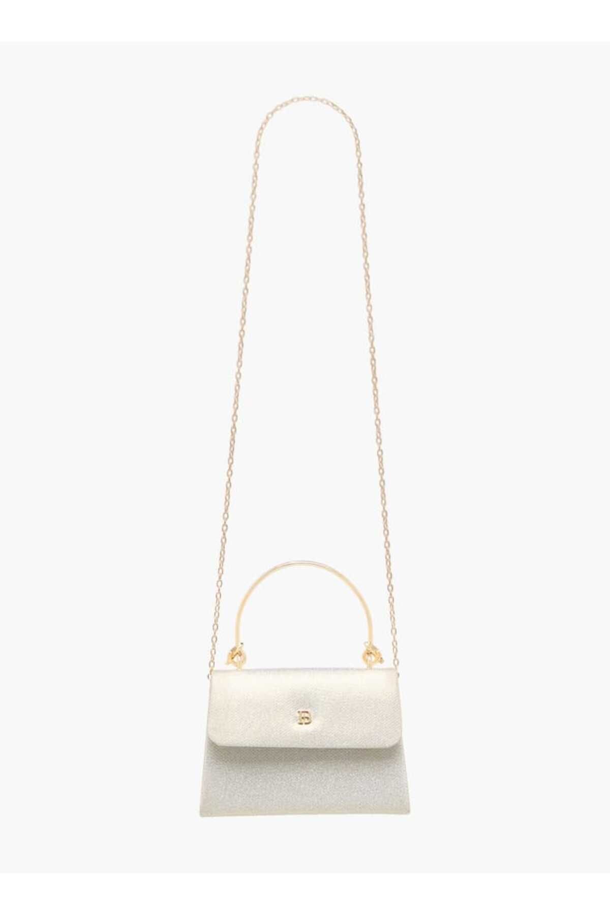 Flora Bella by Shoexpress-Flora Bella Textured Satchel Bag with Handle and Chain Strap 2