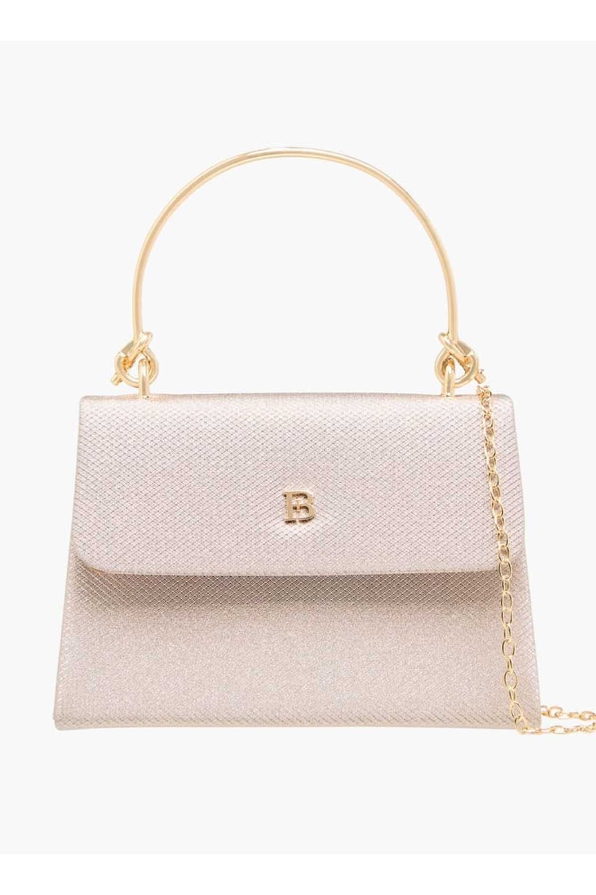 Flora Bella by Shoexpress-Flora Bella Textured Satchel Bag with Handle and Chain Strap 1