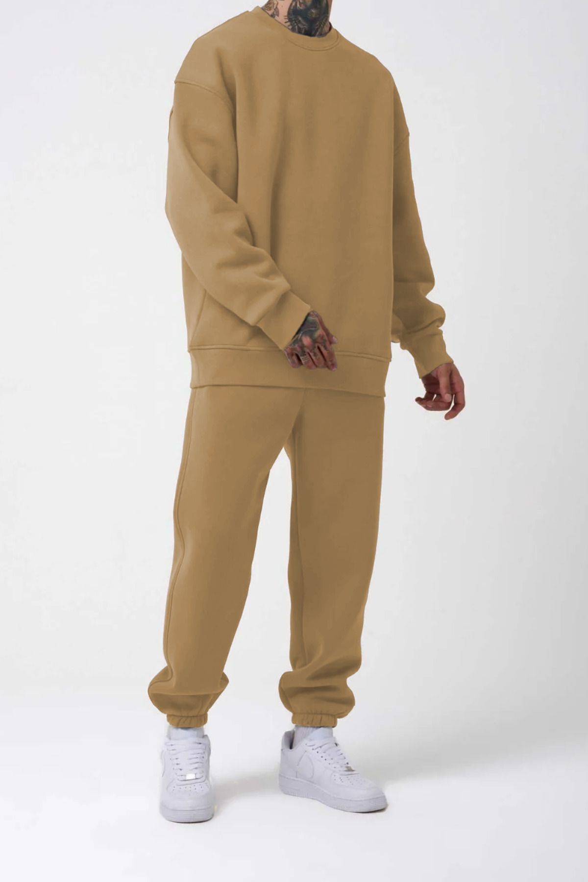 ruNadeS-Casual Mink O Neck Rubber Leg Men's Oversize Tracksuit Set 2